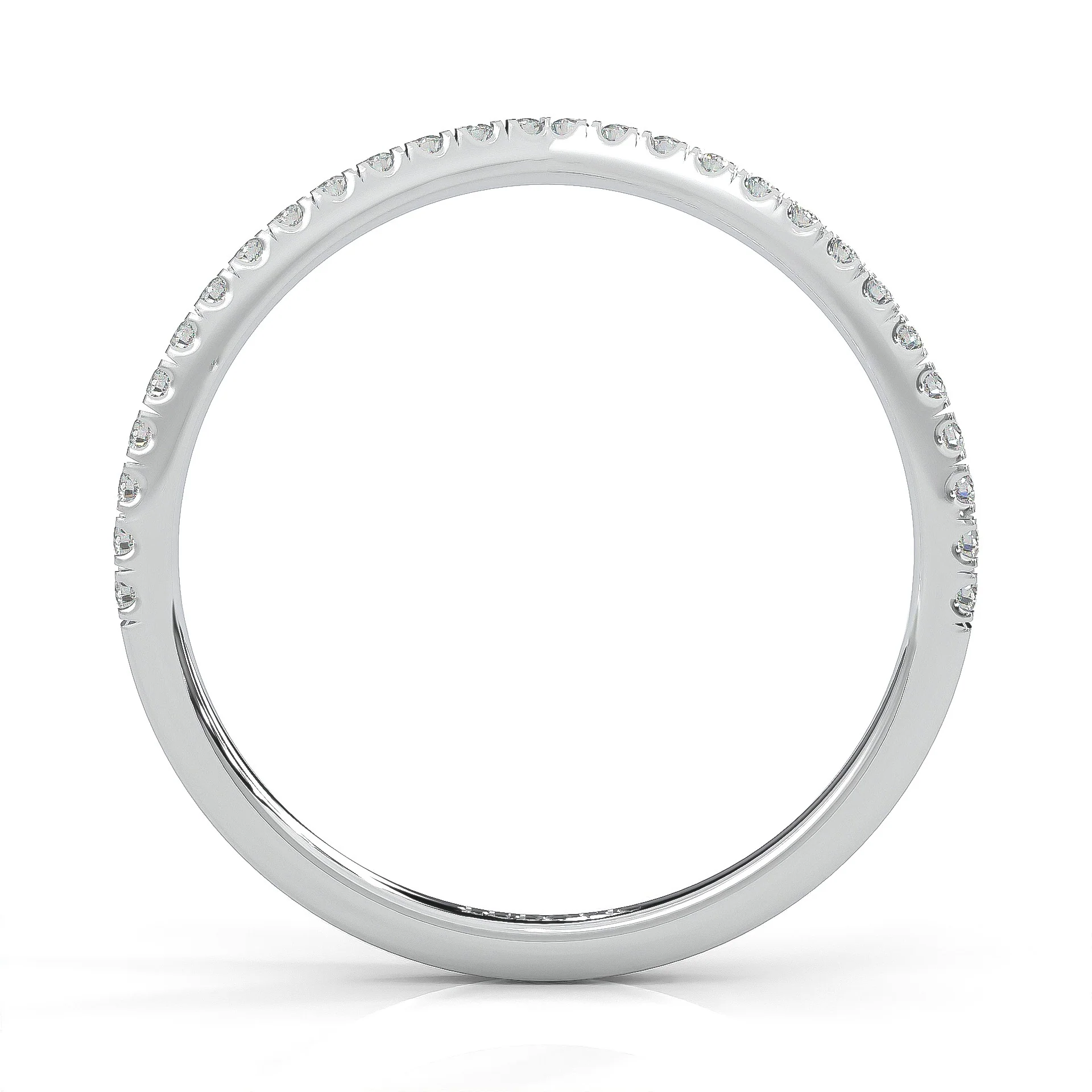 The Curved Swan Moissanite Wedding band - Image 4