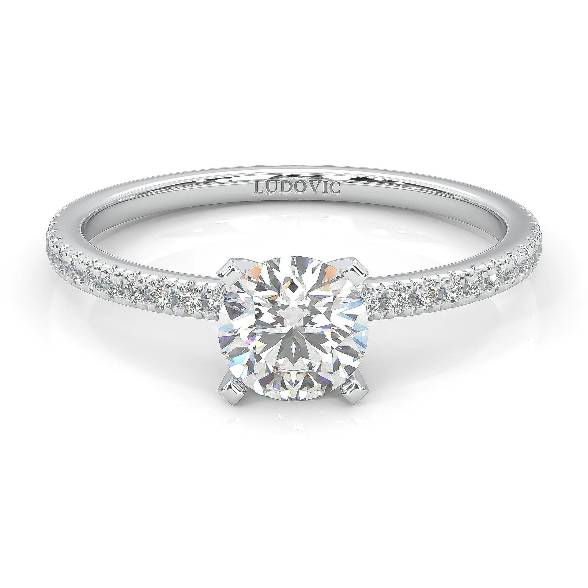 The Curved Swan Moissanite Wedding Set (14k Solid Gold) - Image 4