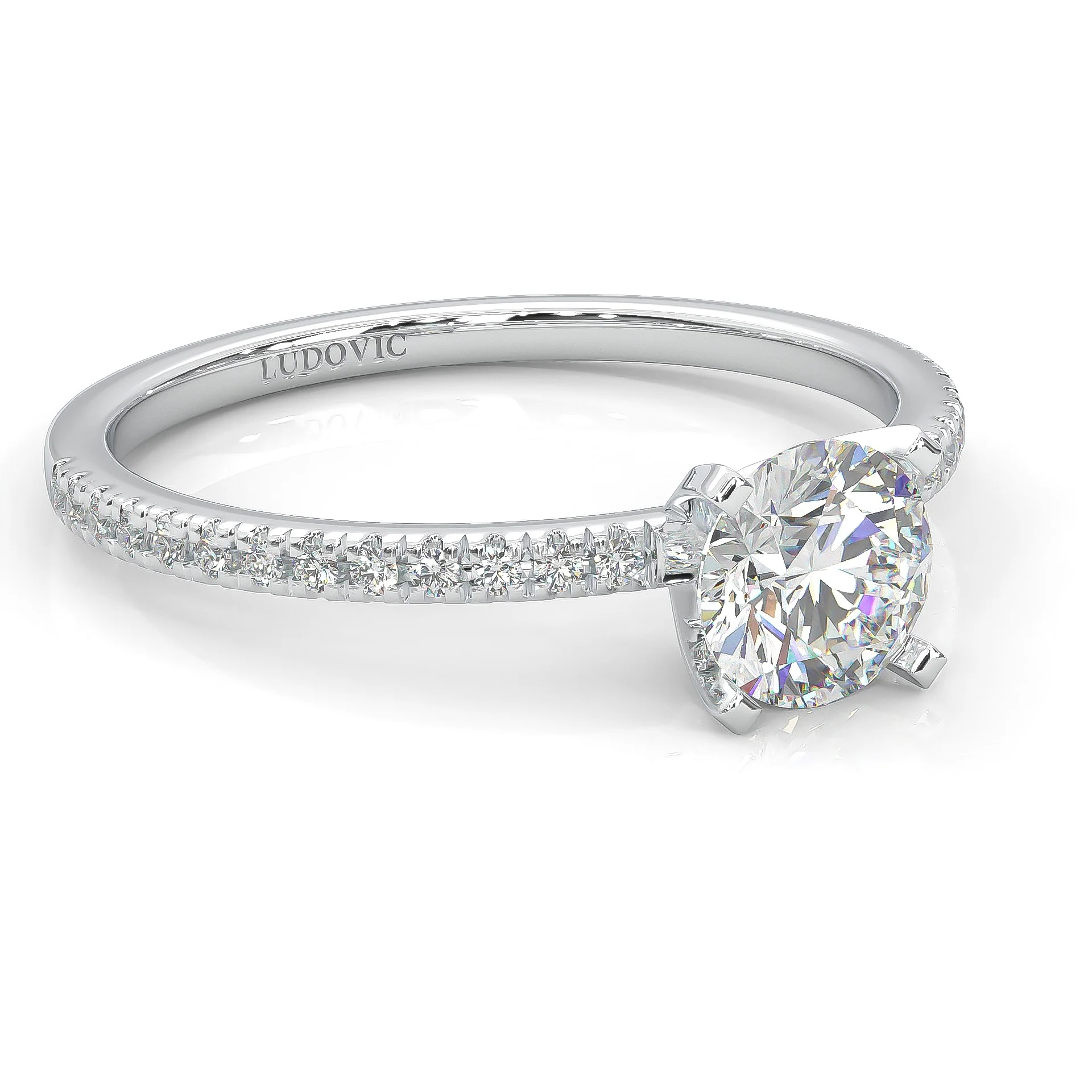 The Curved Swan Moissanite Wedding Set (14k Solid Gold) - Image 5