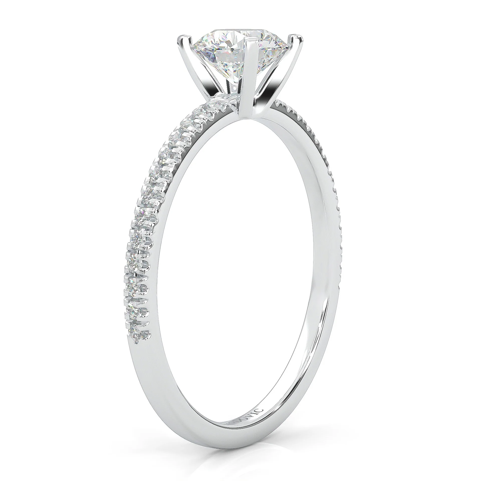 The Curved Swan Moissanite Wedding Set (14k Solid Gold) - Image 6