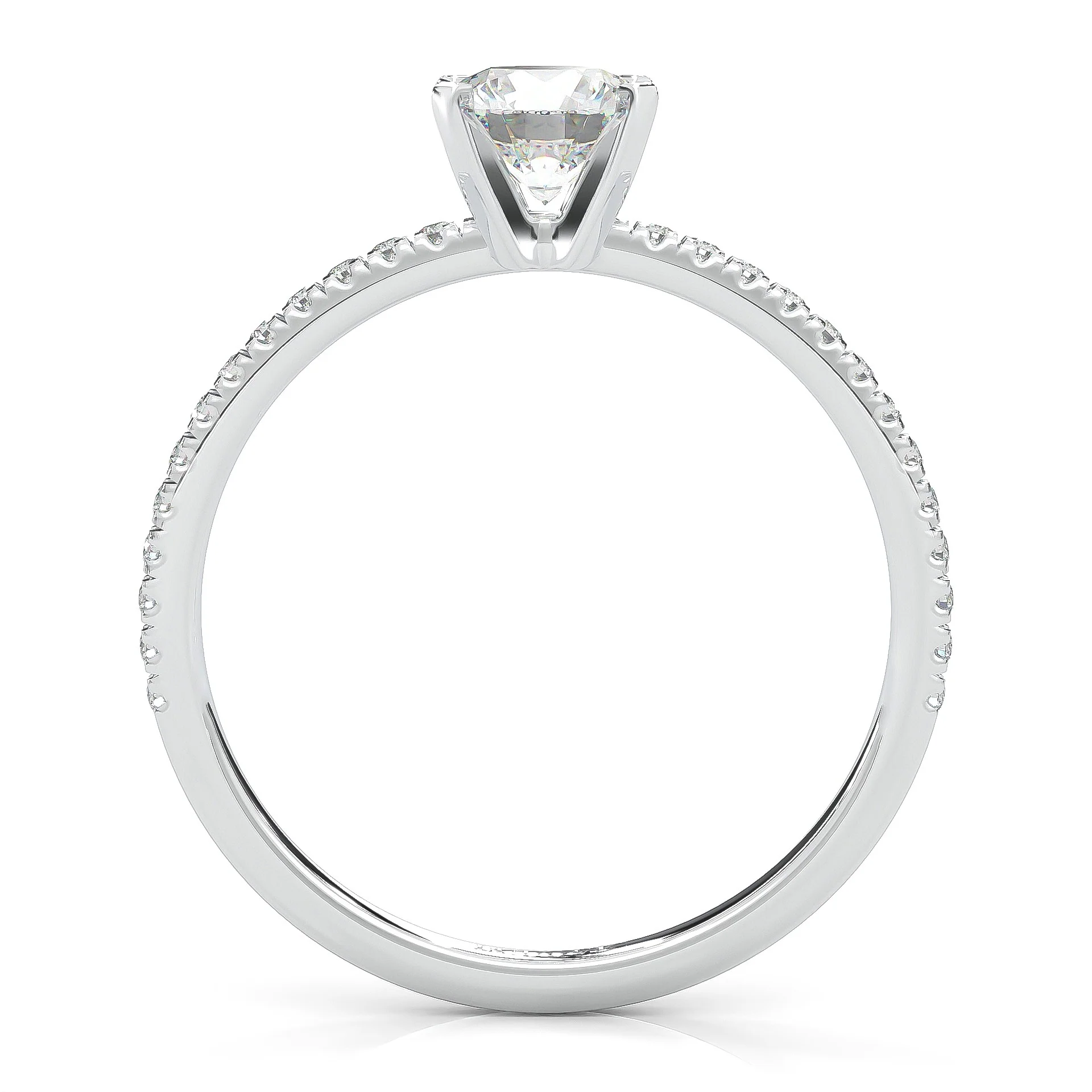 The Curved Swan Moissanite Wedding Set (14k Solid Gold) - Image 7