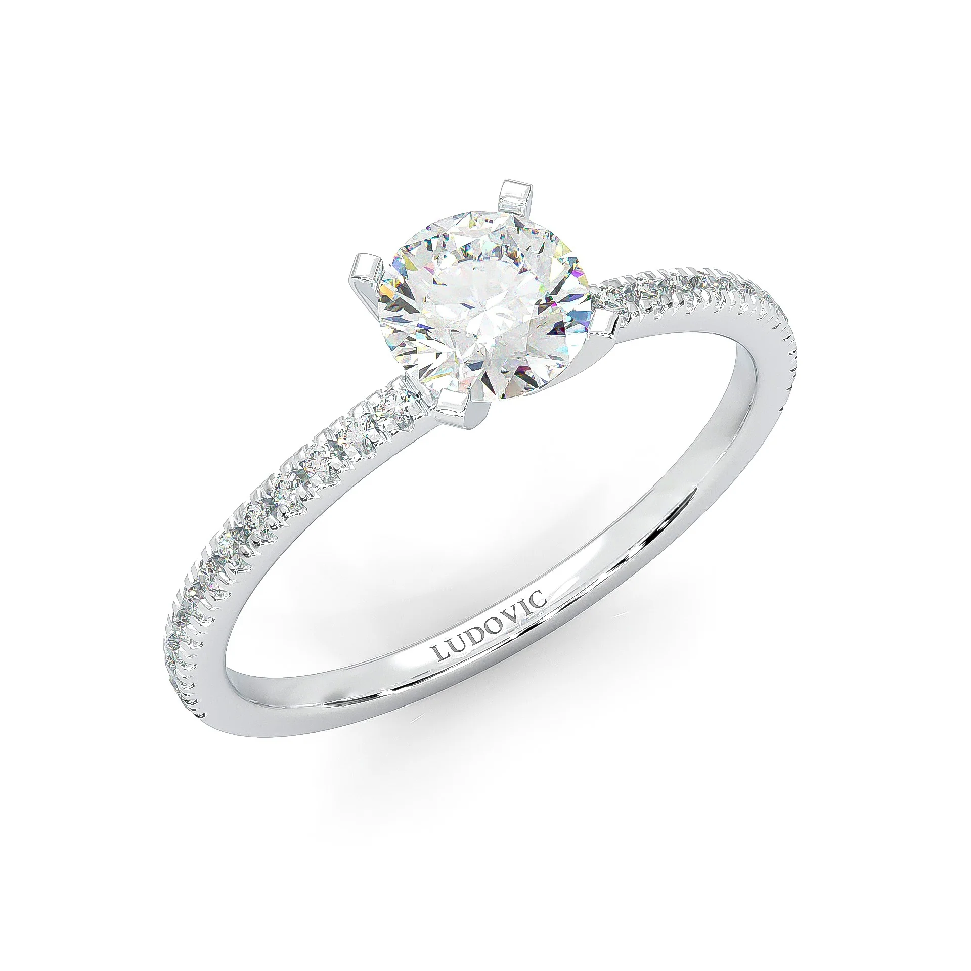 The Curved Swan Moissanite Wedding Set (14k Solid Gold) - Image 9