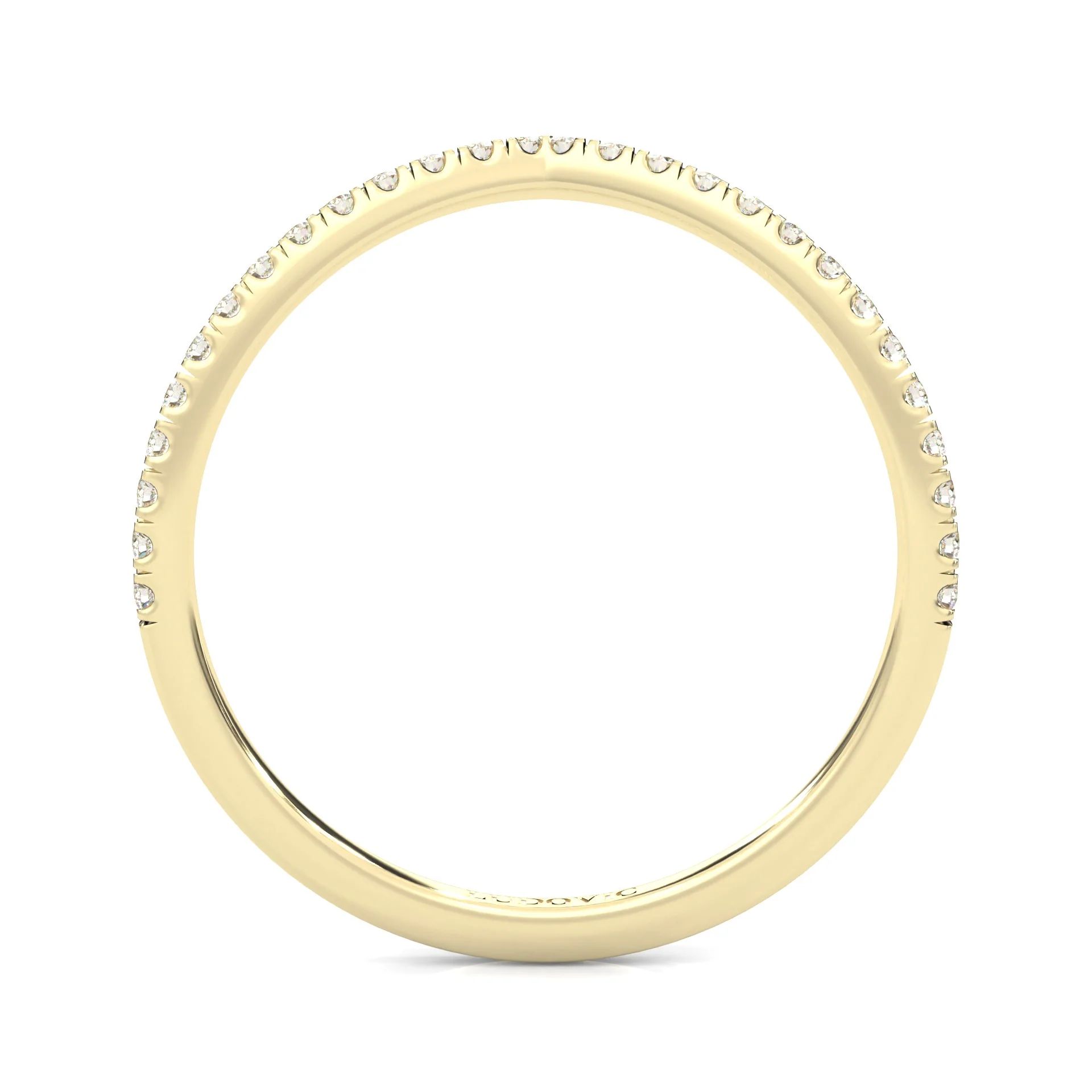 The Curved Swan Moissanite Wedding Set ( Yellow Gold ) - Image 13