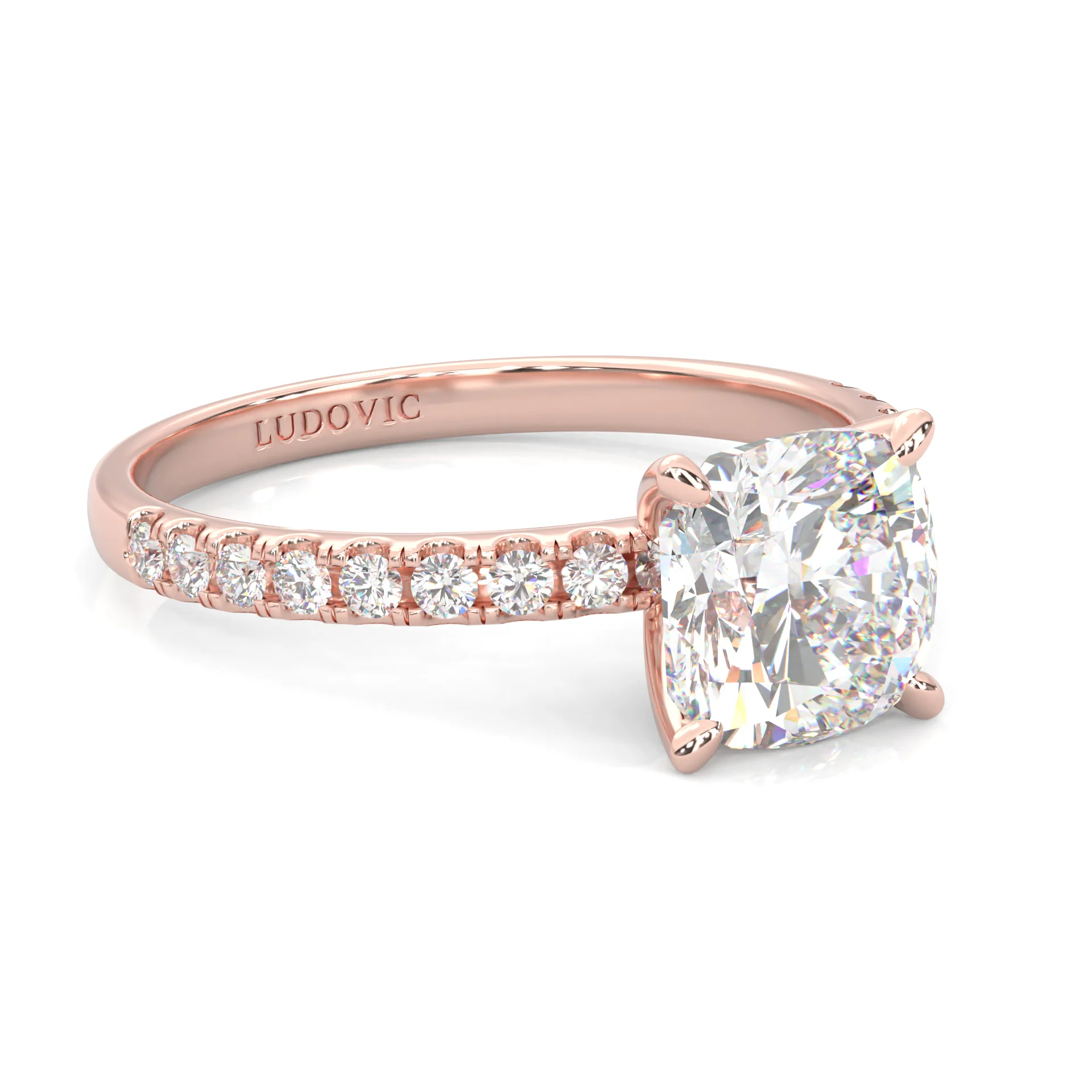 The Darling Bond Moissanite Engagement Ring ( Rose Gold 14K ) - Image 3