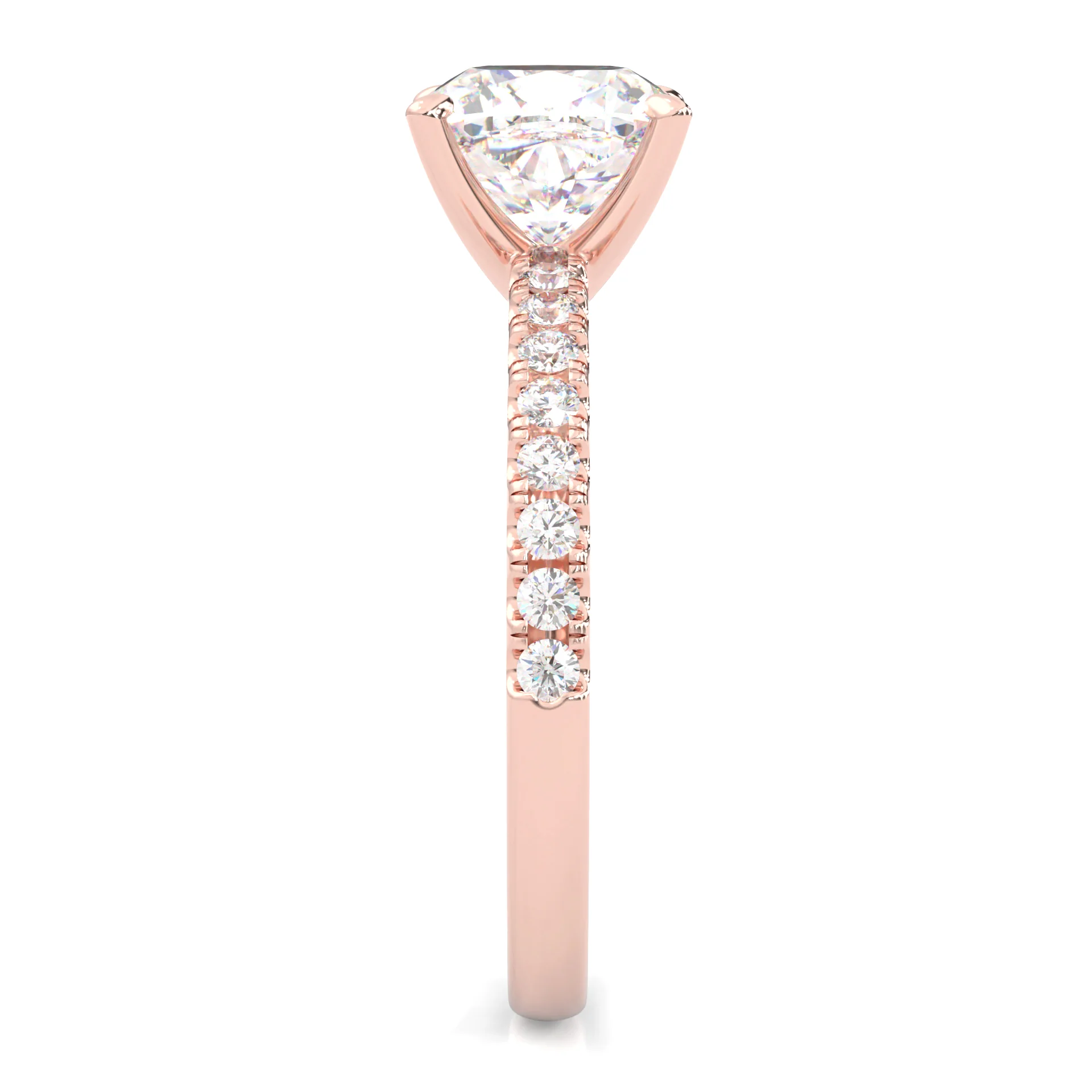 The Darling Bond Moissanite Engagement Ring ( Rose Gold 14K ) - Image 4