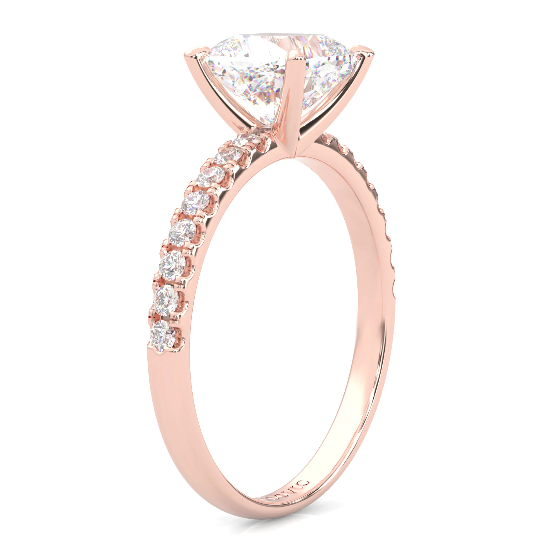 The Darling Bond Moissanite Engagement Ring ( Rose Gold 14K ) - Image 5