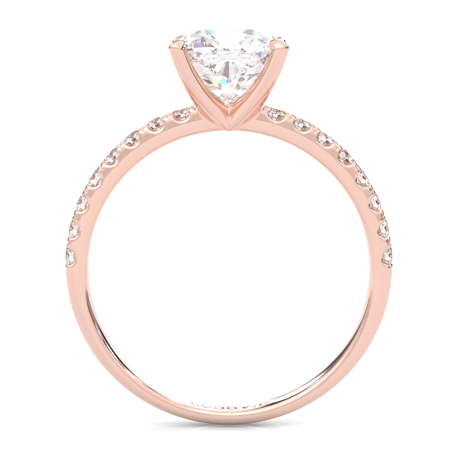 The Darling Bond Moissanite Engagement Ring ( Rose Gold 14K ) - Image 6