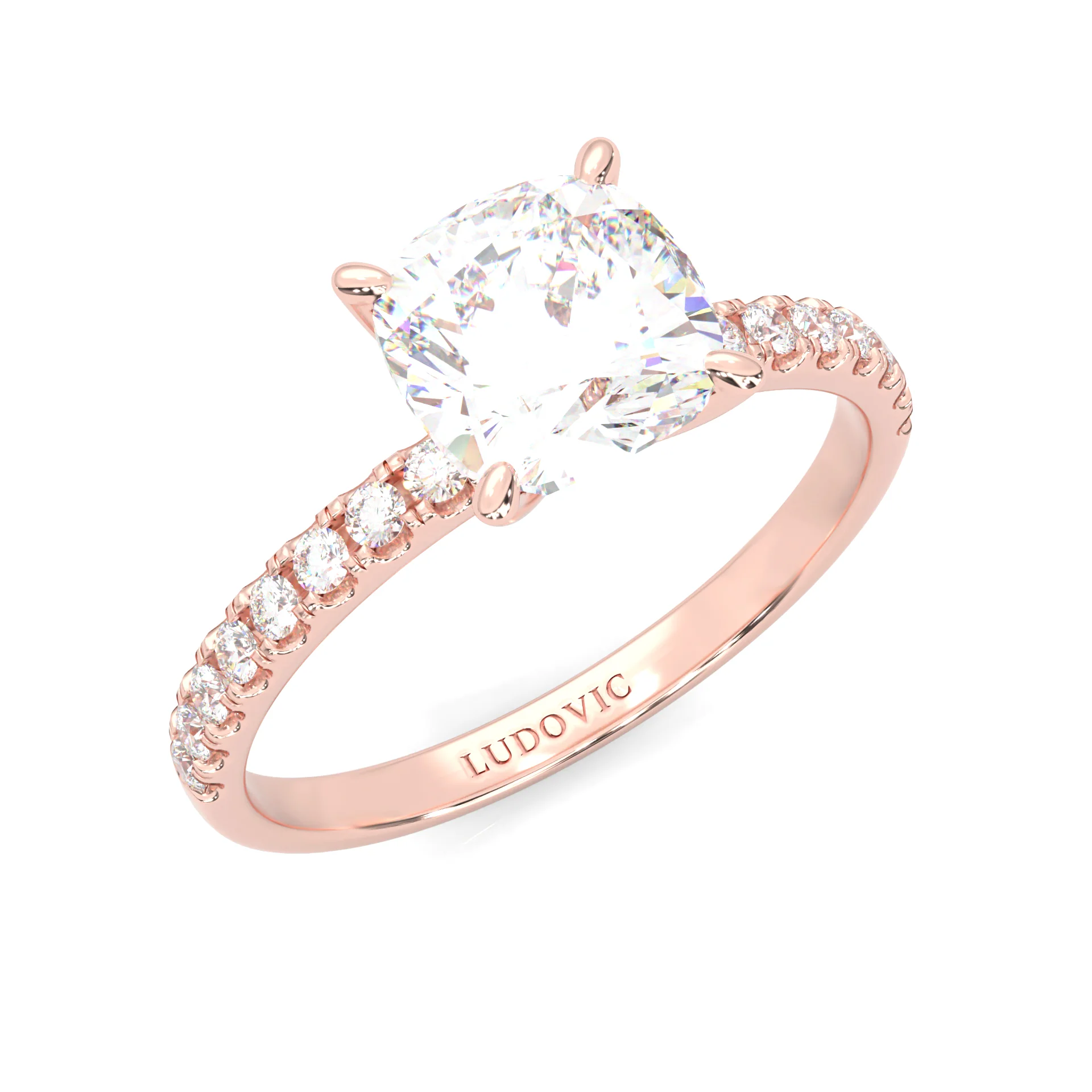 The Darling Bond Moissanite Engagement Ring ( Rose Gold 14K ) - Image 7