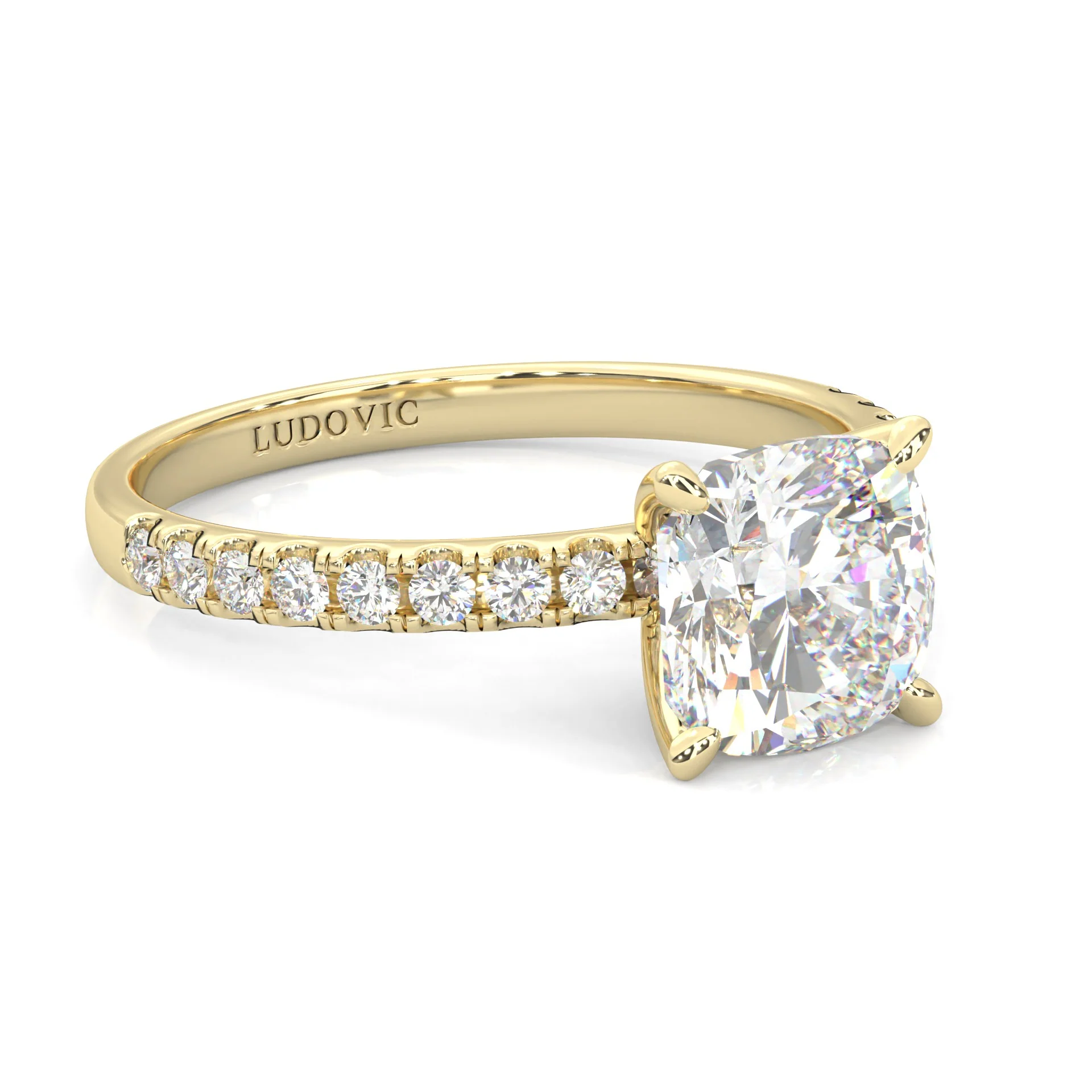 The Darling Bond Moissanite Engagement Ring ( Yellow Gold 14K ) - Image 2