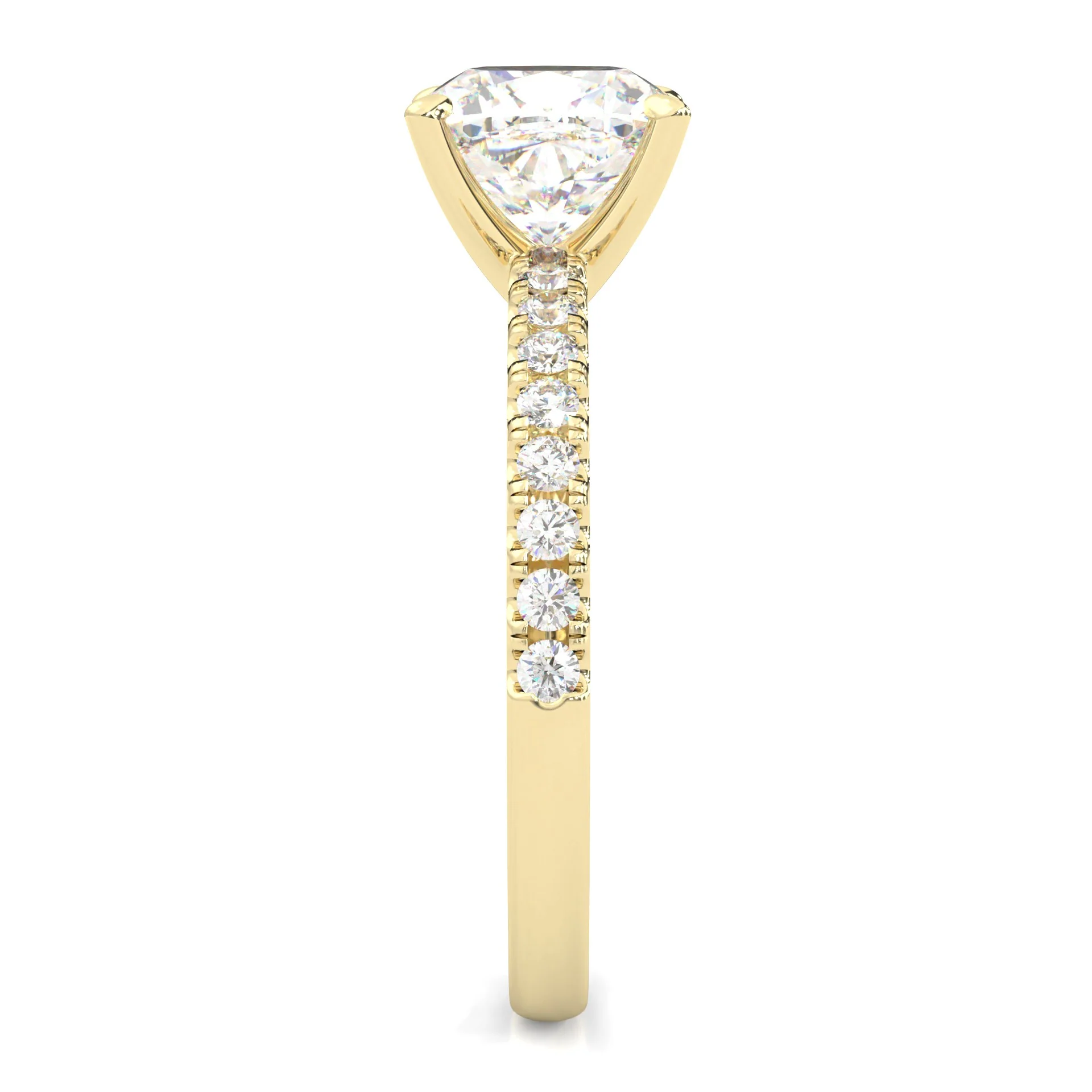 The Darling Bond Moissanite Engagement Ring ( Yellow Gold 14K ) - Image 3