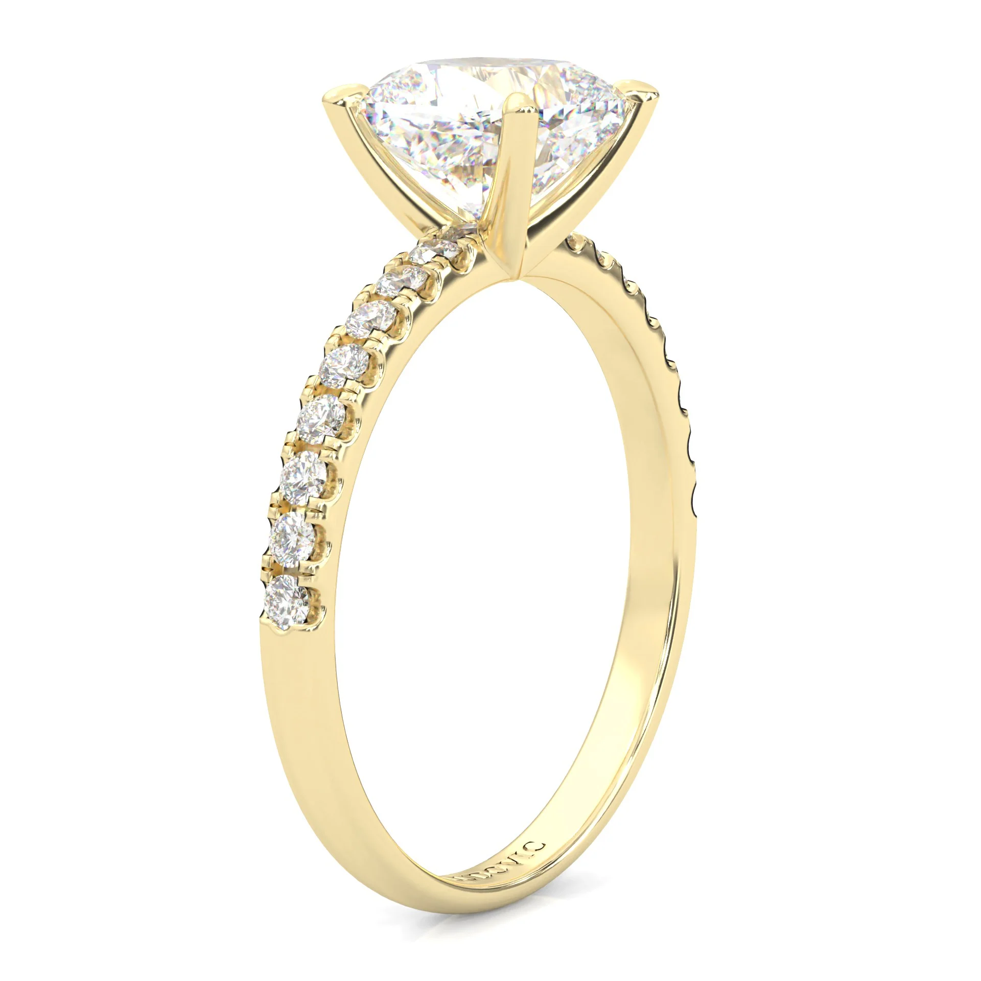 The Darling Bond Moissanite Engagement Ring ( Yellow Gold 14K ) - Image 4