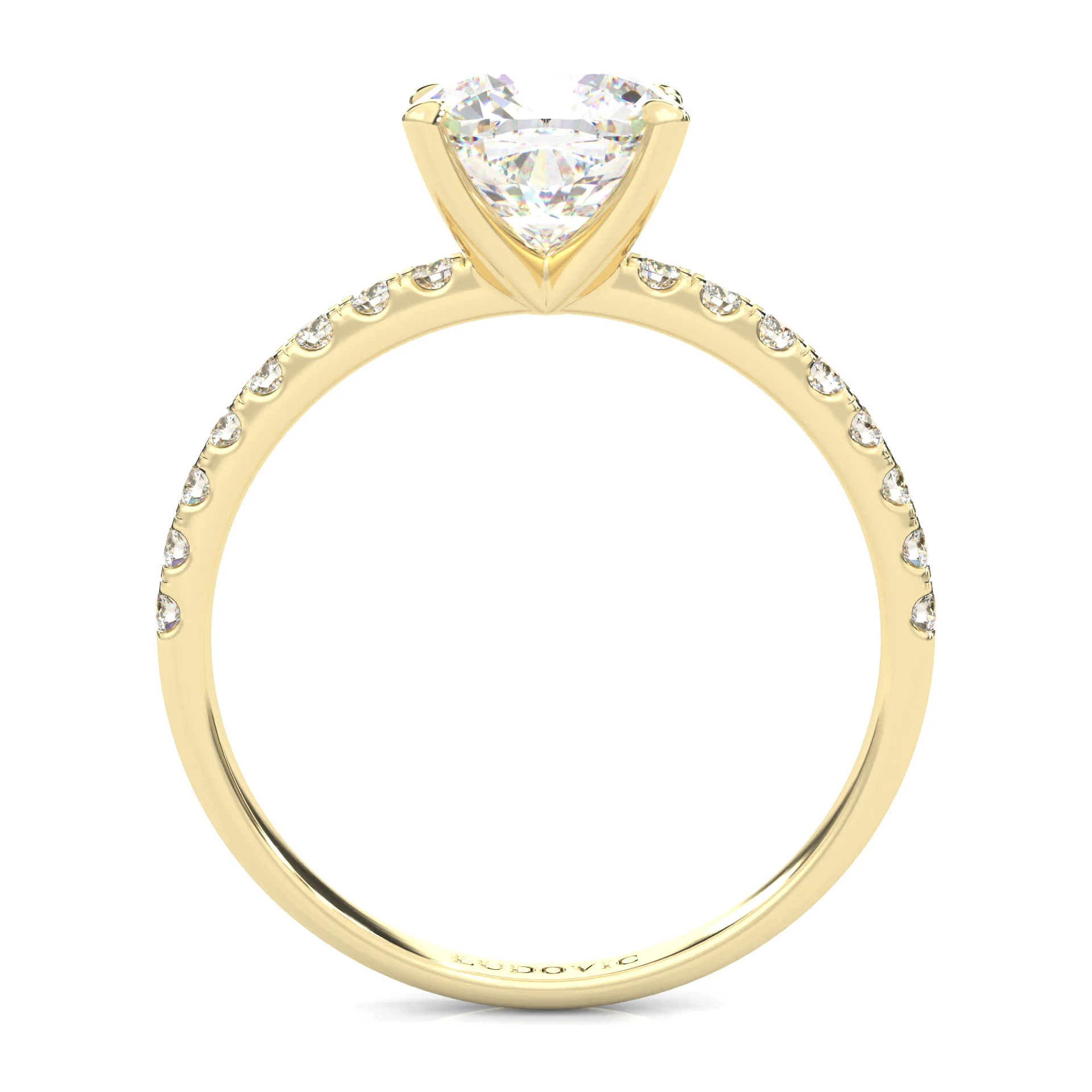 The Darling Bond Moissanite Engagement Ring ( Yellow Gold 14K ) - Image 5