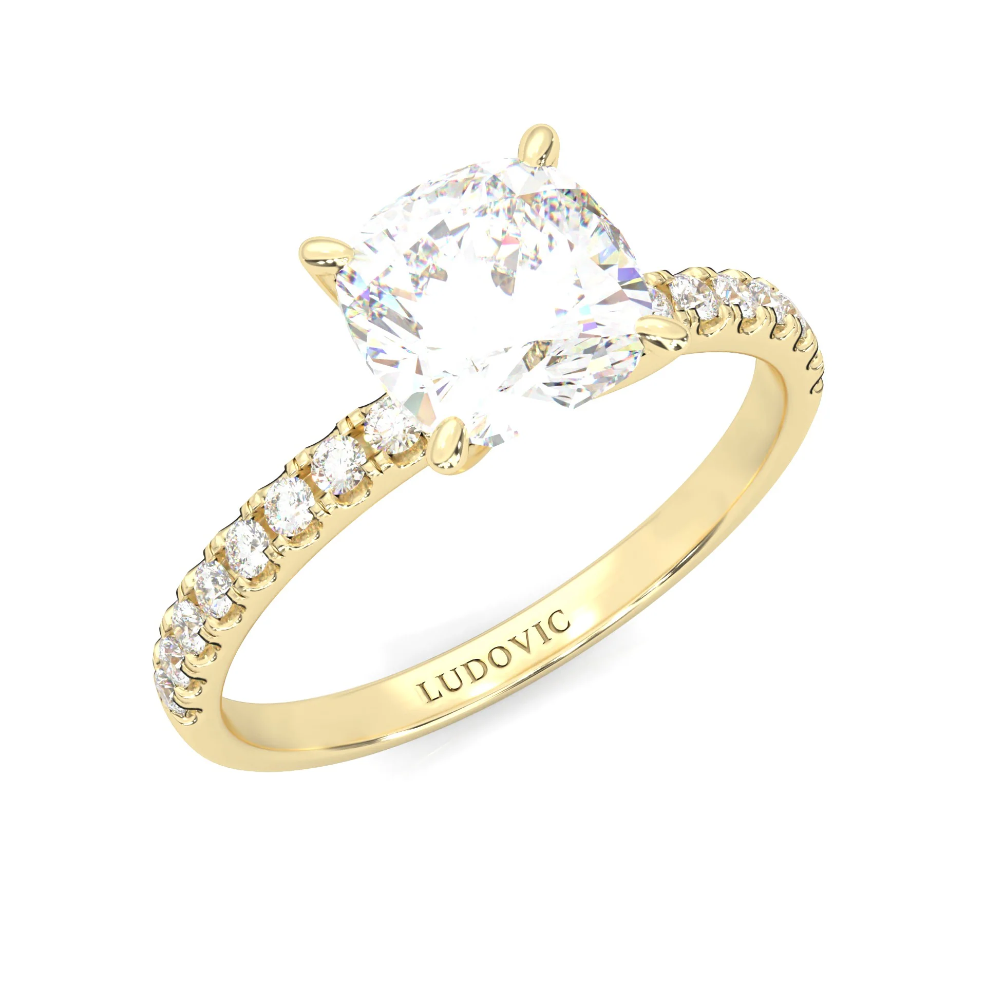 The Darling Bond Moissanite Engagement Ring ( Yellow Gold 14K ) - Image 6