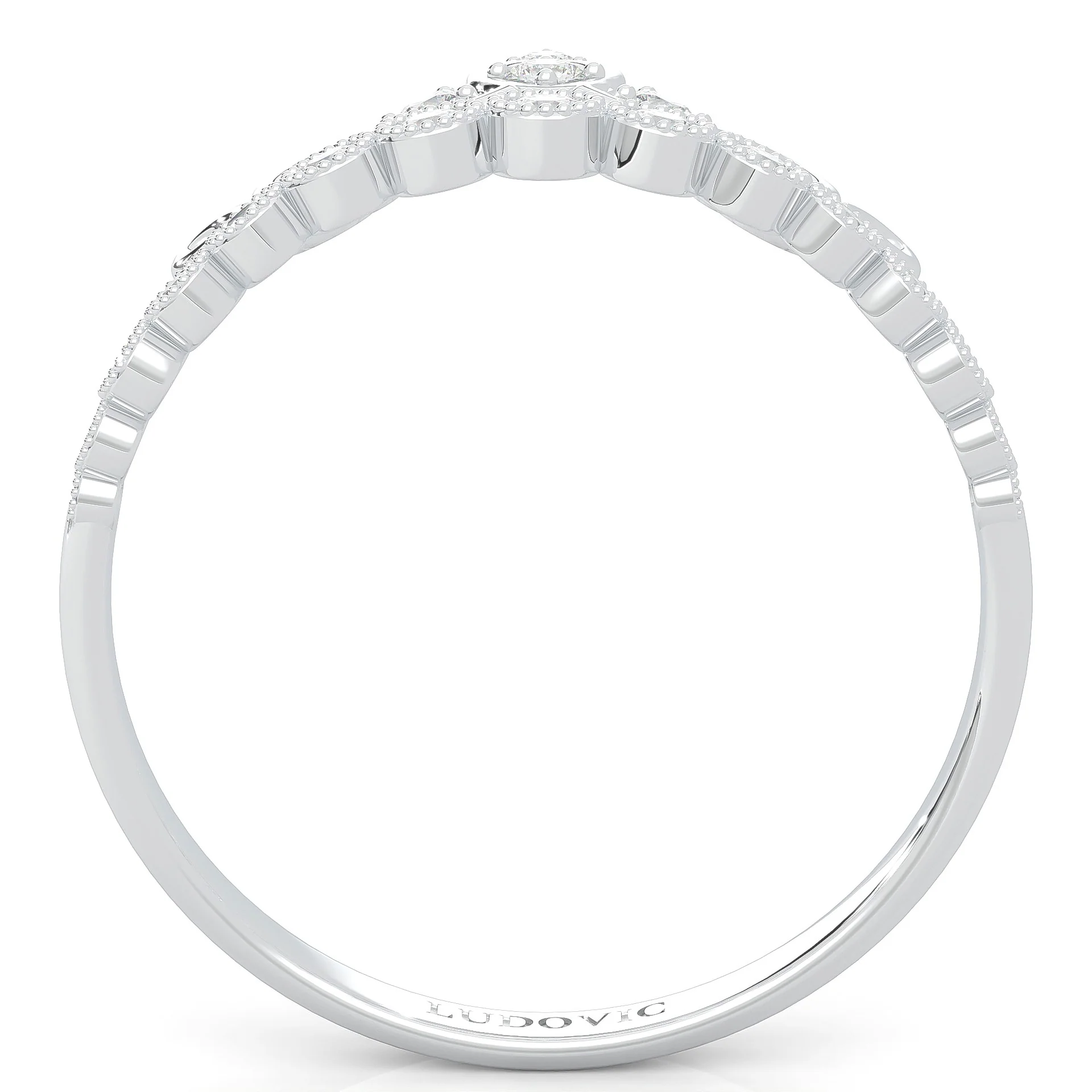 The Dearest Orb Moissanite Wedding Band - Image 6