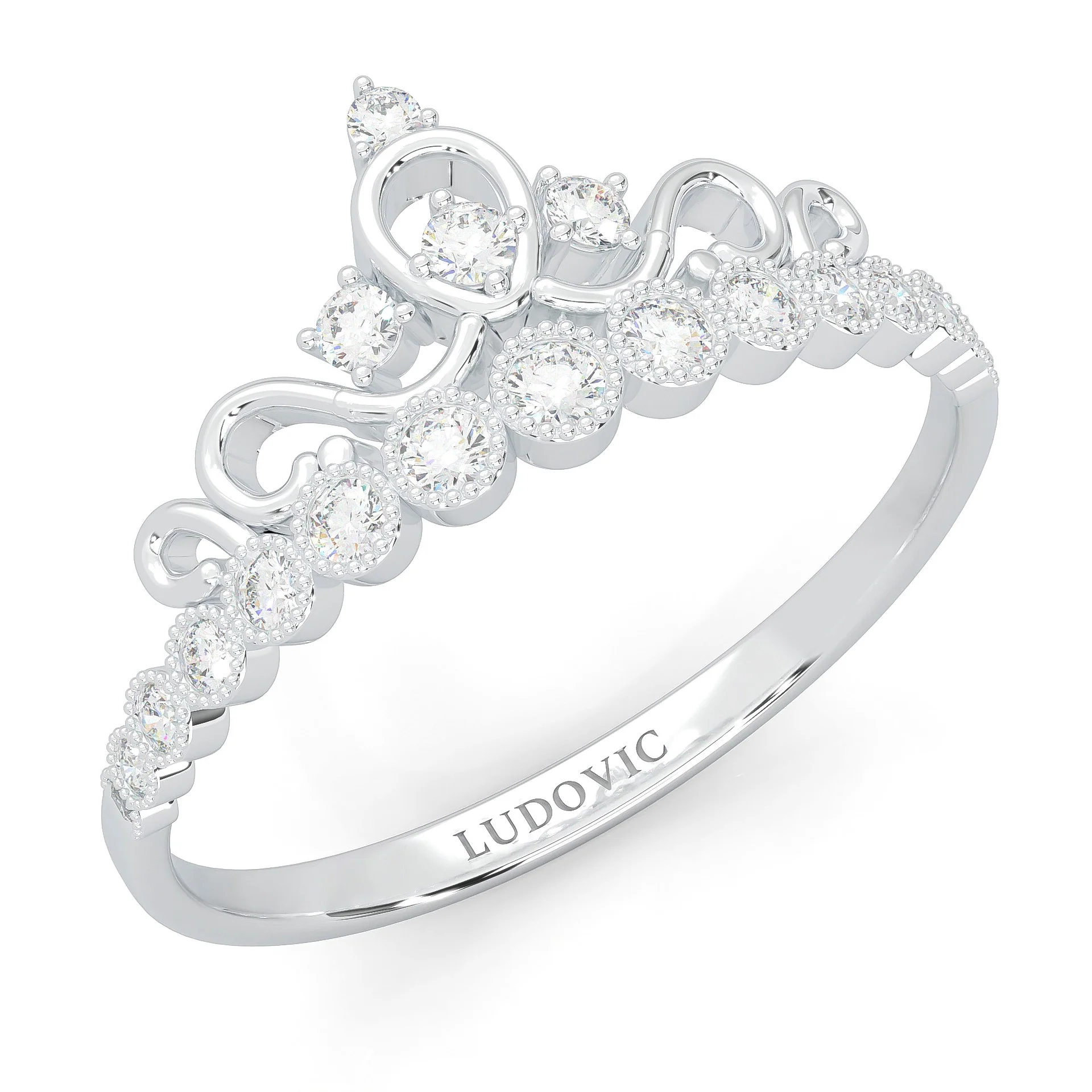 The Dearest Orb Moissanite Wedding Band - Image 7