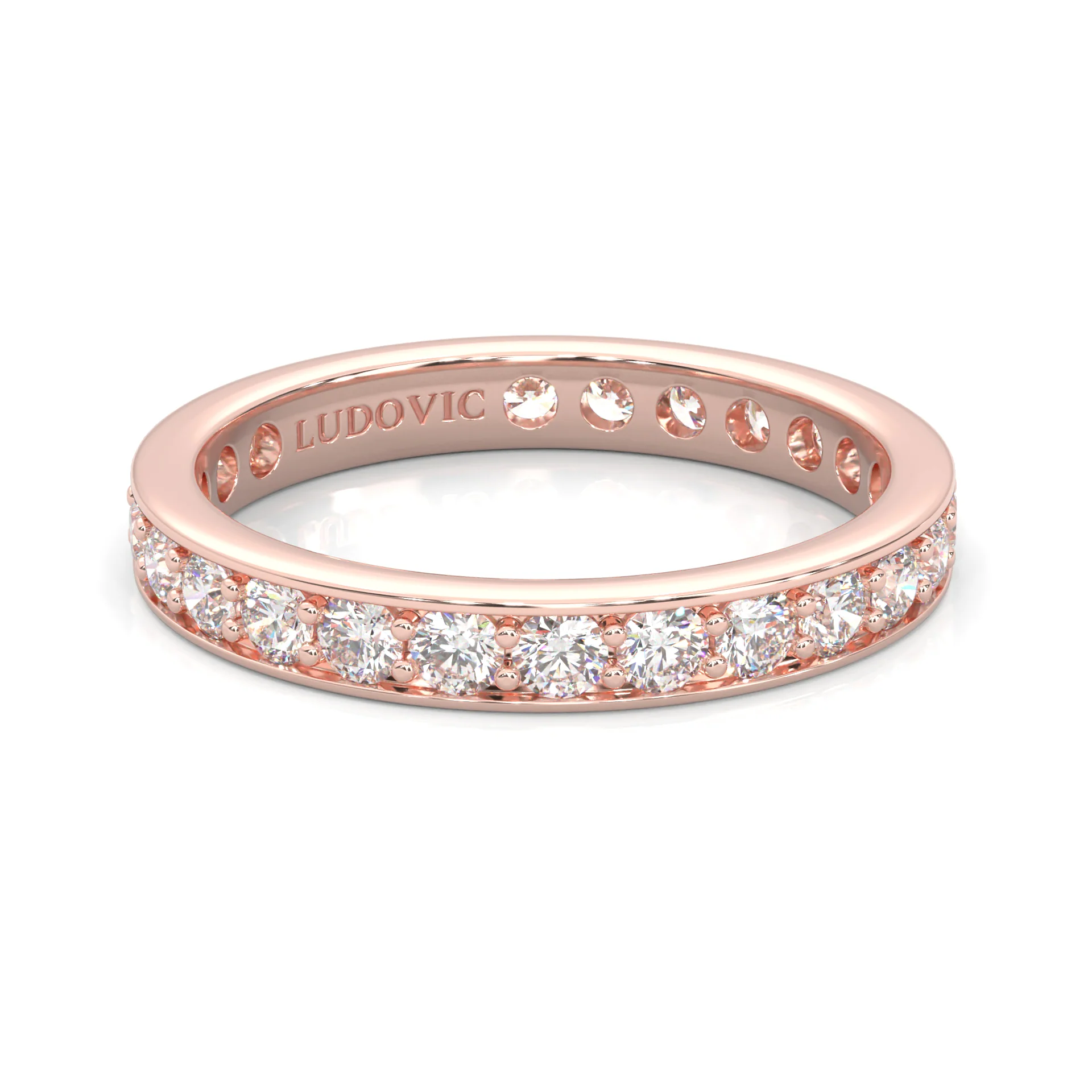 The Dearest Vigor Moissanite Eternity Ring ( Rose Gold ) - Image 3