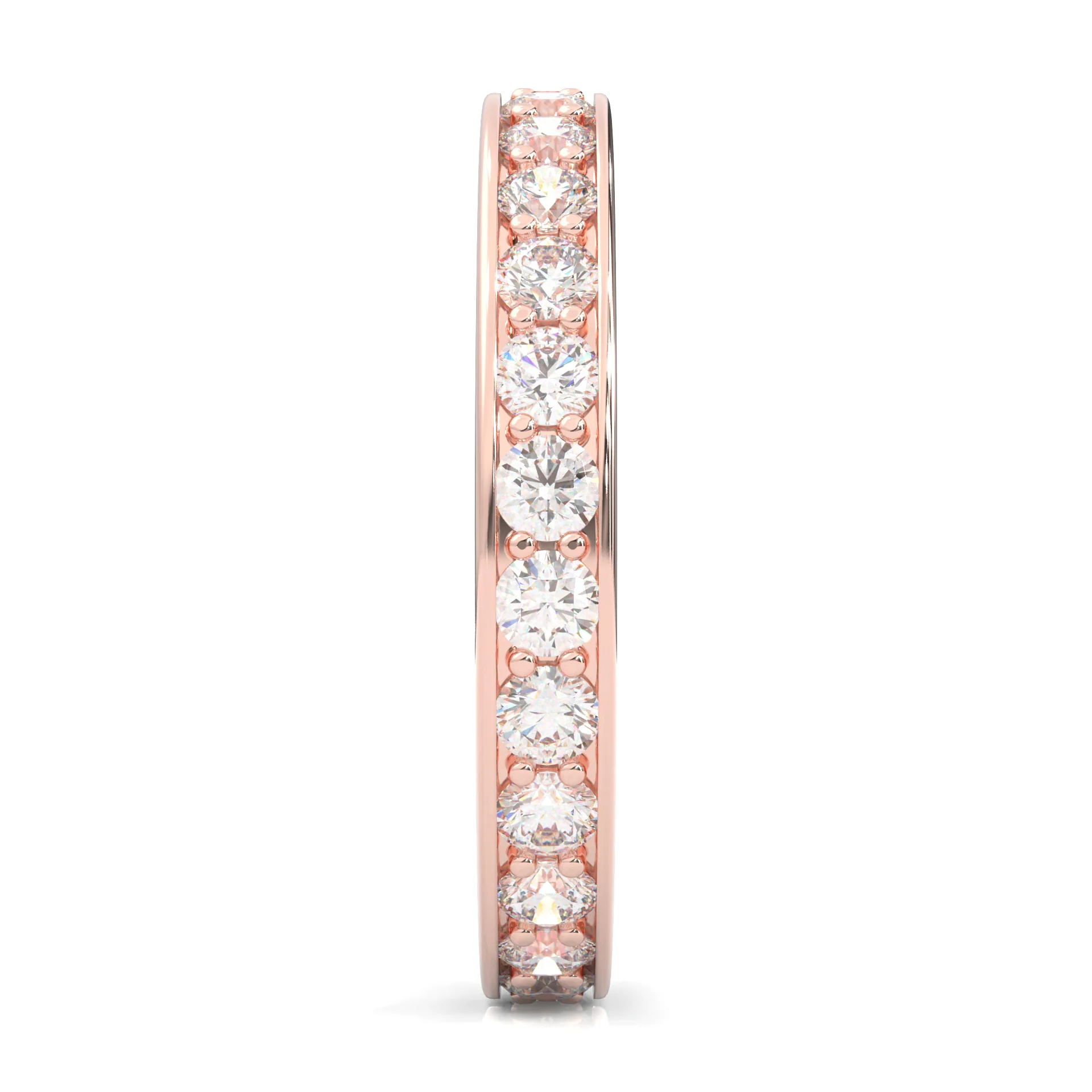 The Dearest Vigor Moissanite Eternity Ring ( Rose Gold ) - Image 4