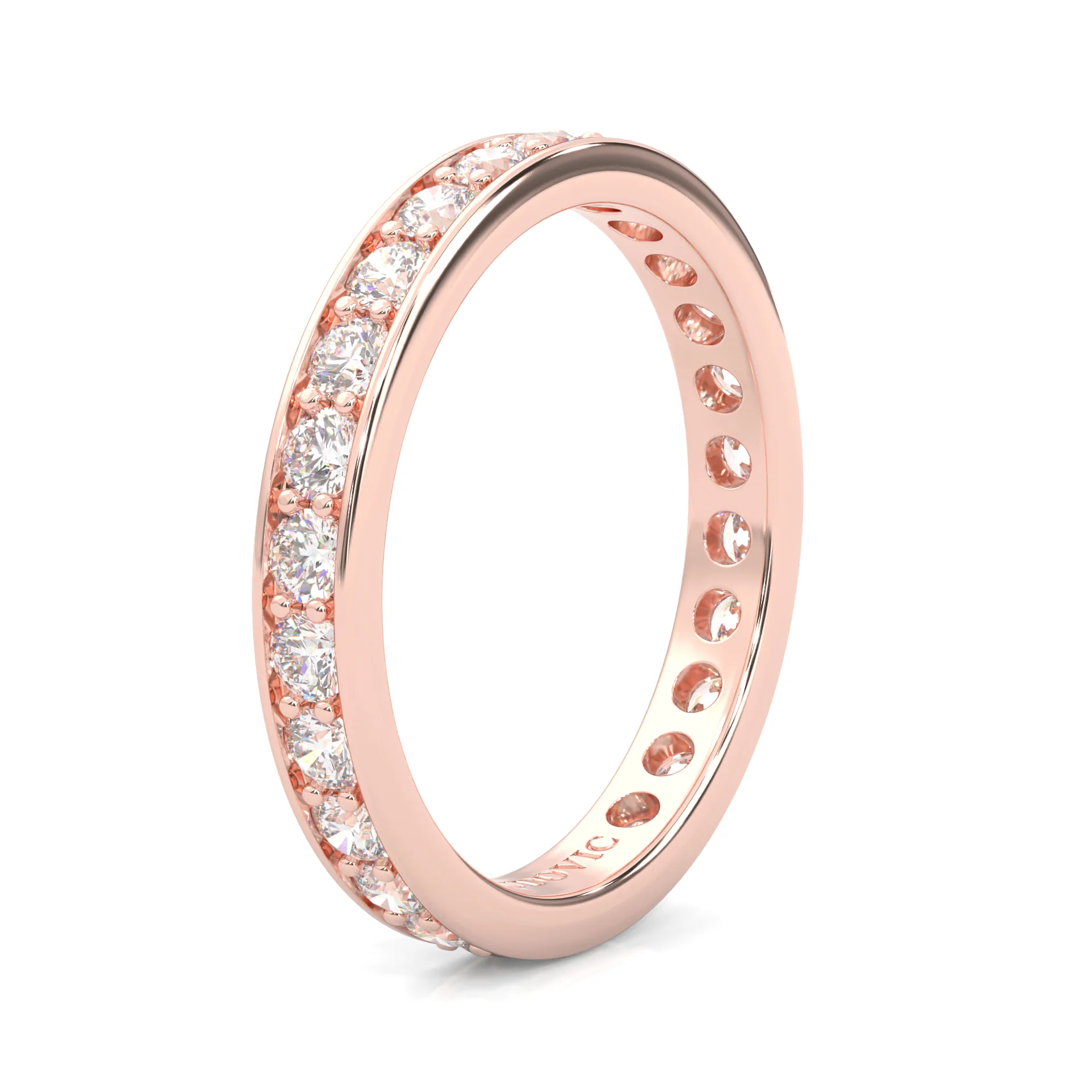 The Dearest Vigor Moissanite Eternity Ring ( Rose Gold ) - Image 5