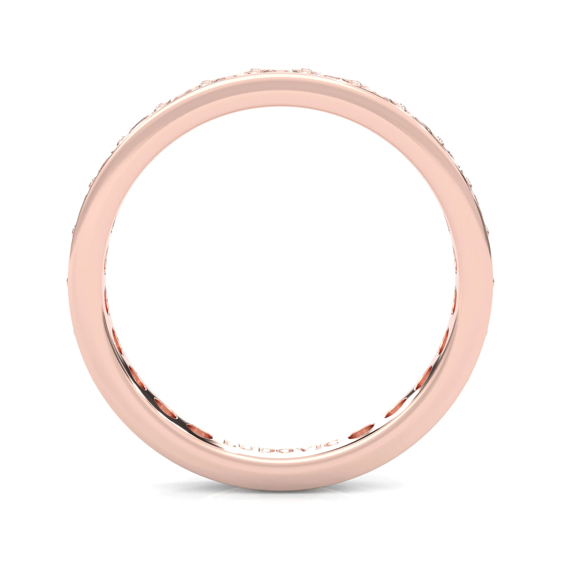 The Dearest Vigor Moissanite Eternity Ring ( Rose Gold ) - Image 6