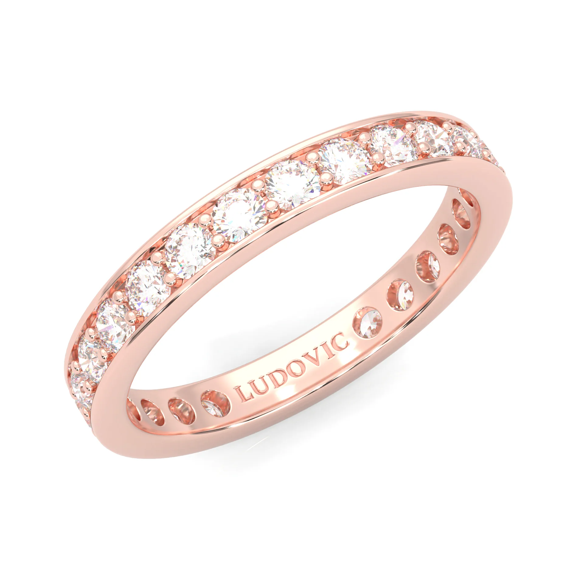 The Dearest Vigor Moissanite Eternity Ring ( Rose Gold ) - Image 7