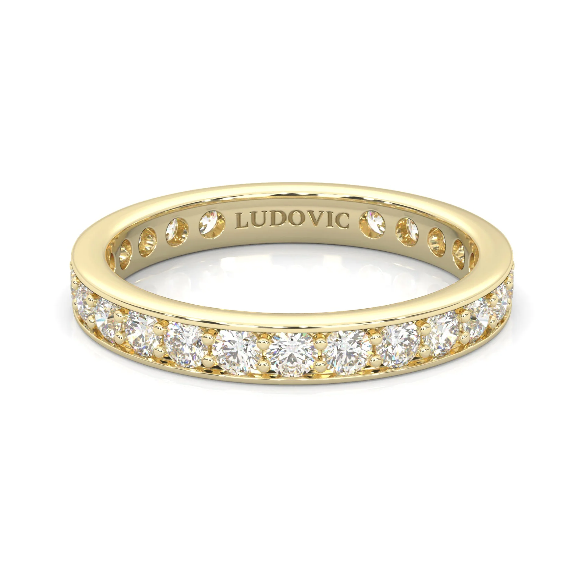 The Dearest Vigor Moissanite Eternity Ring ( Yellow Gold )