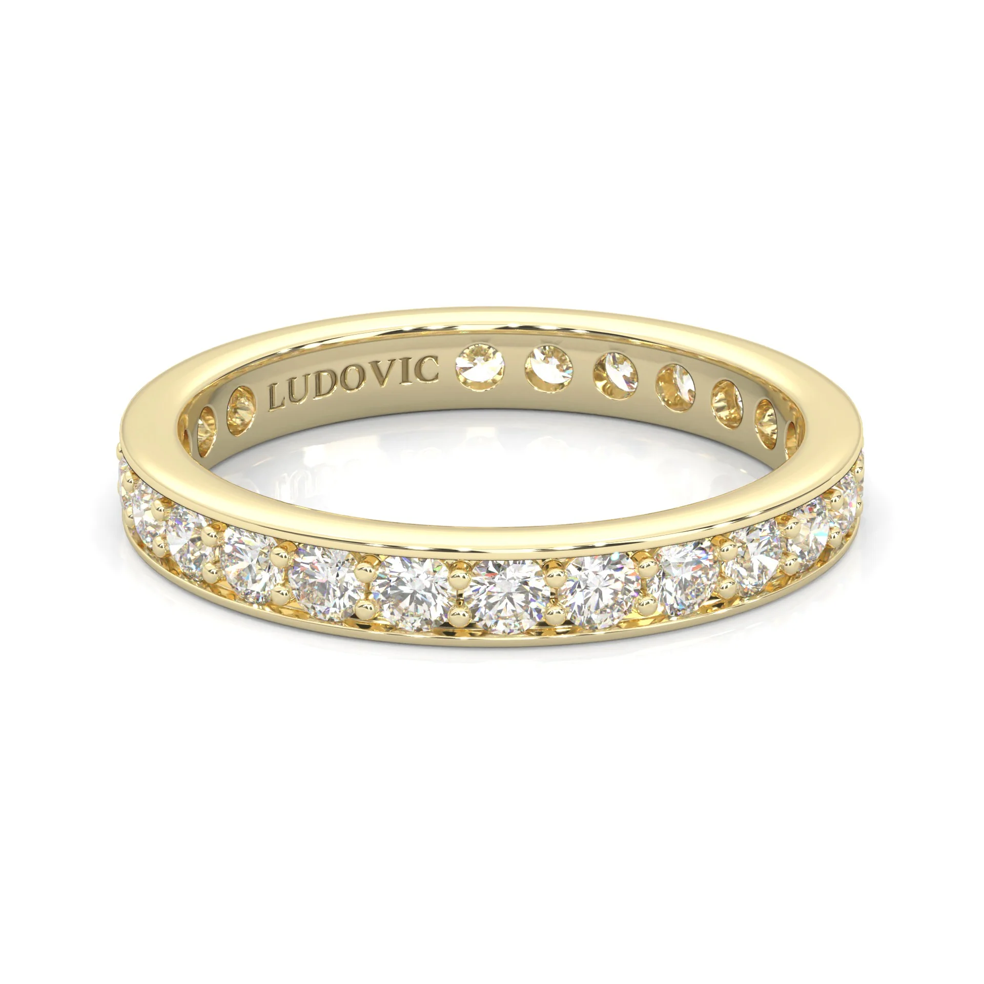 The Dearest Vigor Moissanite Eternity Ring ( Yellow Gold ) - Image 2