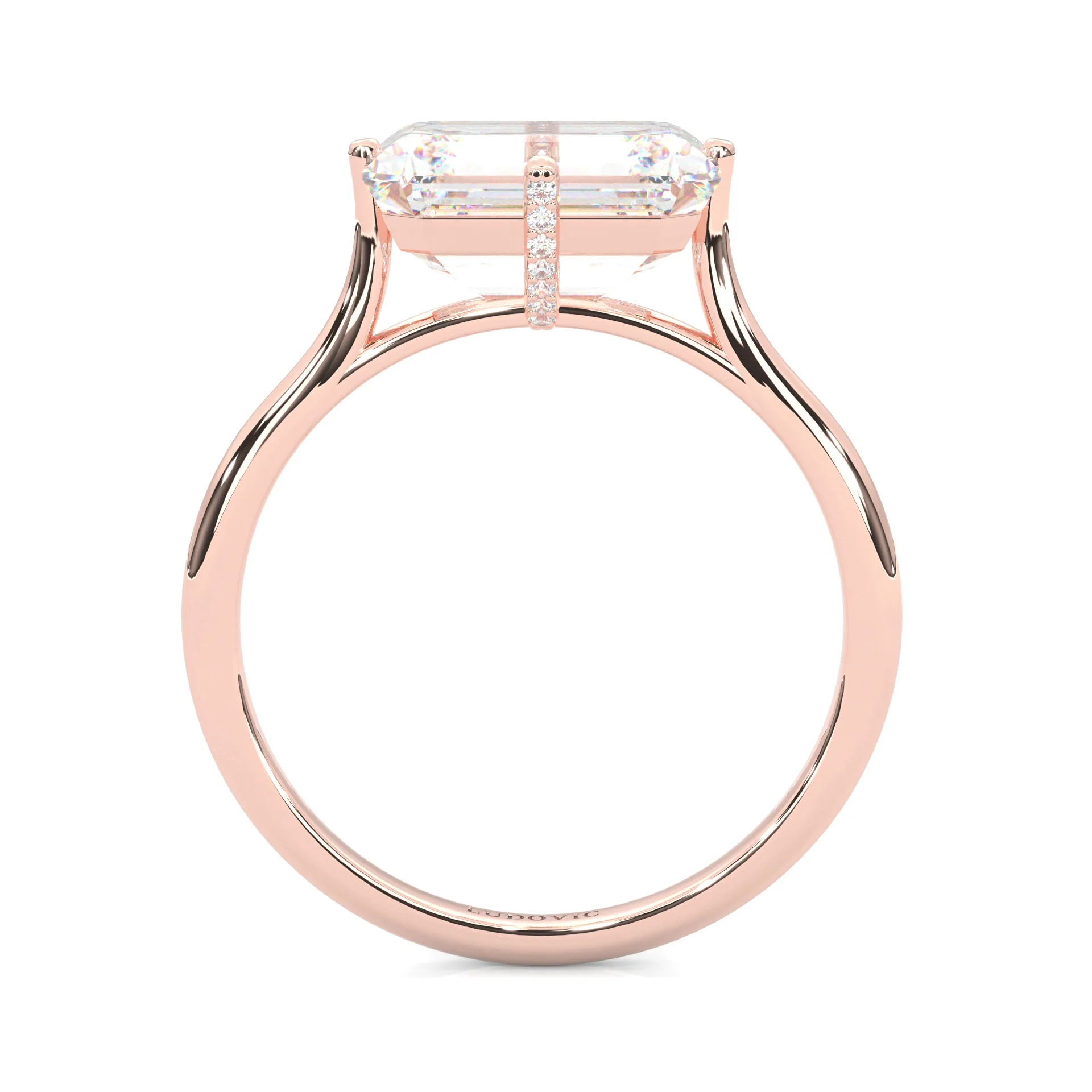 The Elara Moissanite Engagement Ring ( Rose Gold 14k ) - Image 3
