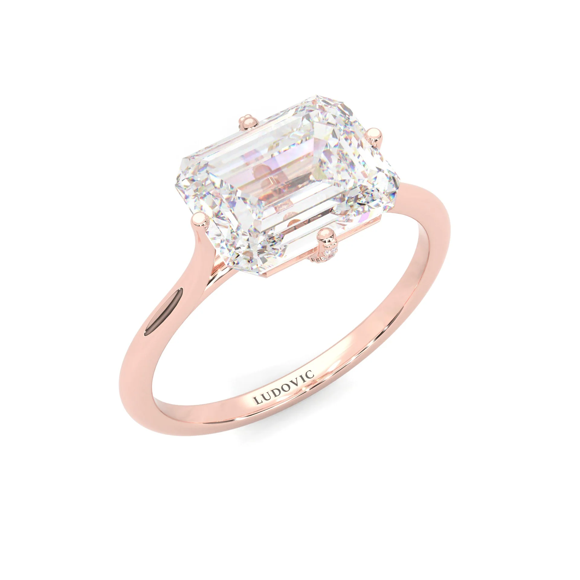 The Elara Moissanite Engagement Ring ( Rose Gold 14k ) - Image 5
