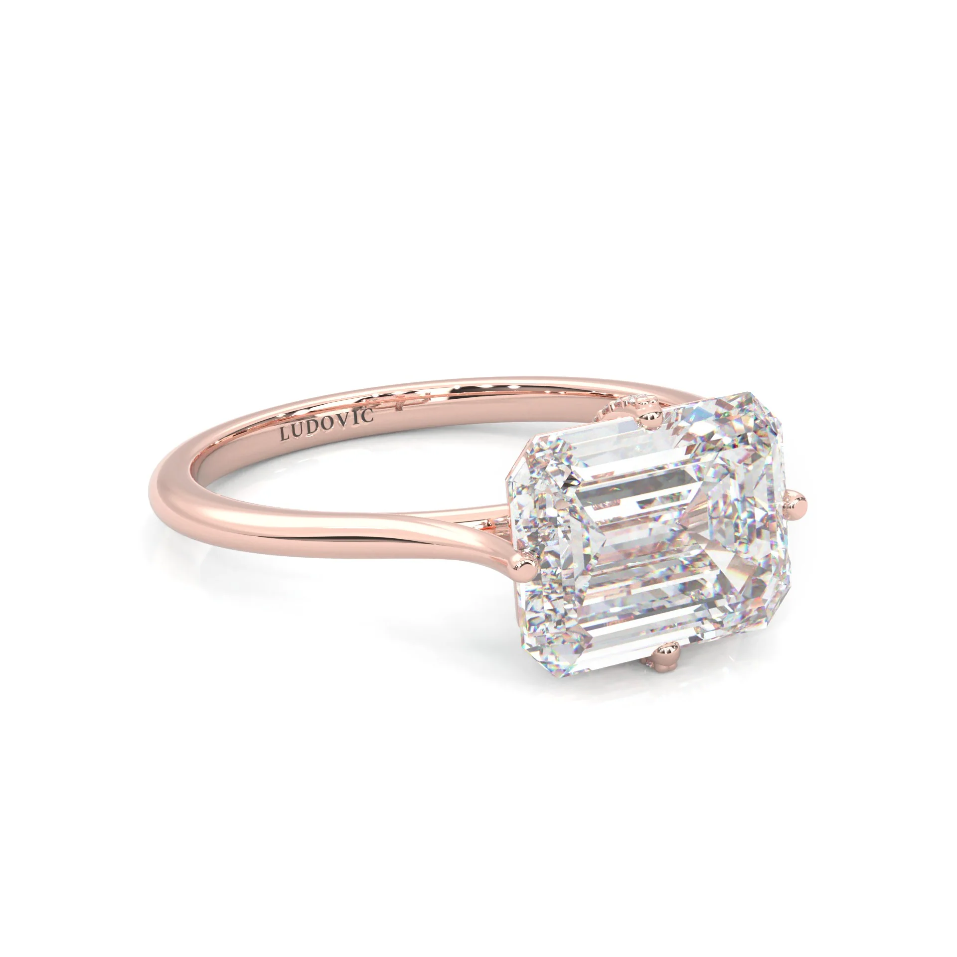 The Elara Moissanite Engagement Ring ( Rose Gold 14k ) - Image 6