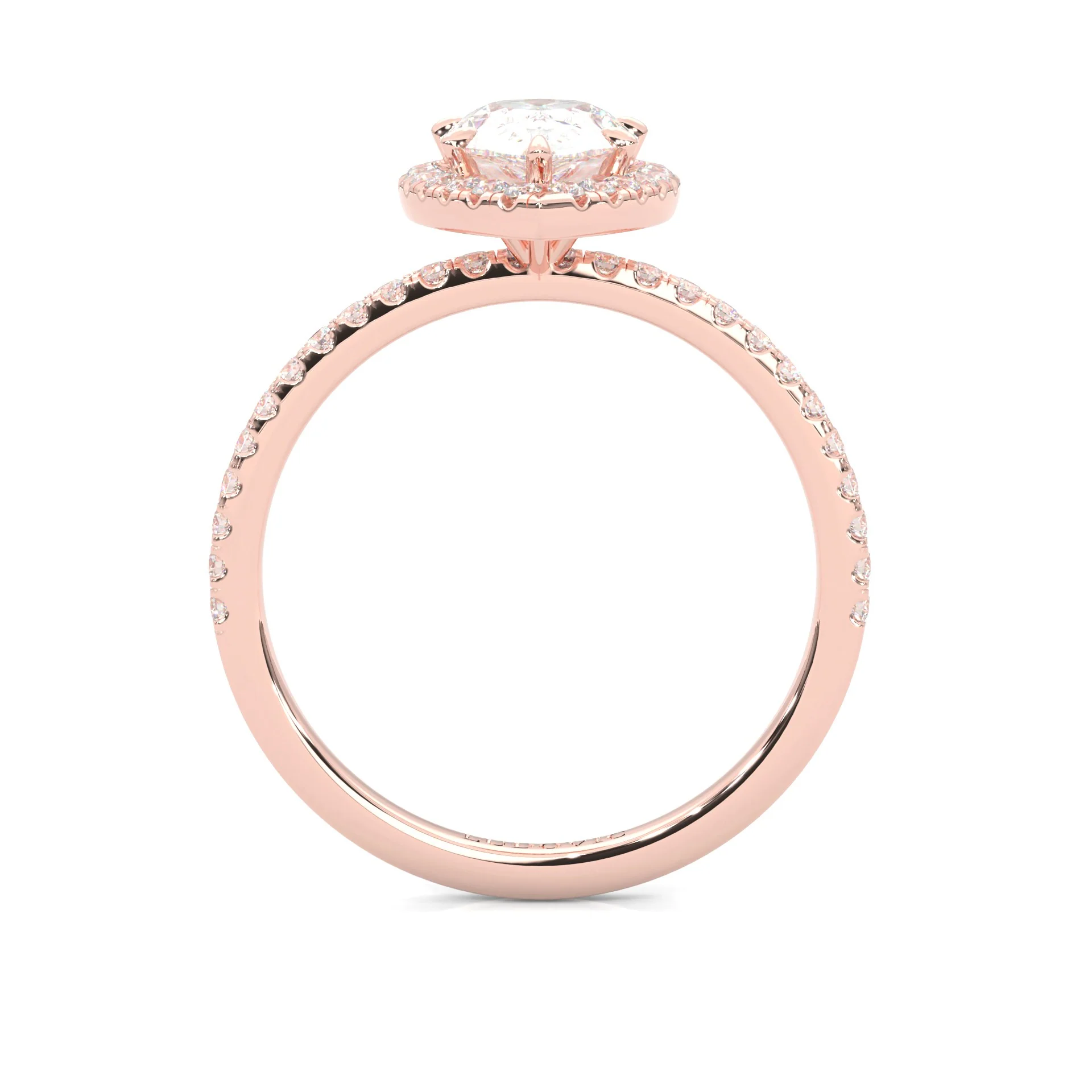 Valora Moissanite Engagement Ring ( Rose Gold 14K ) - Image 5