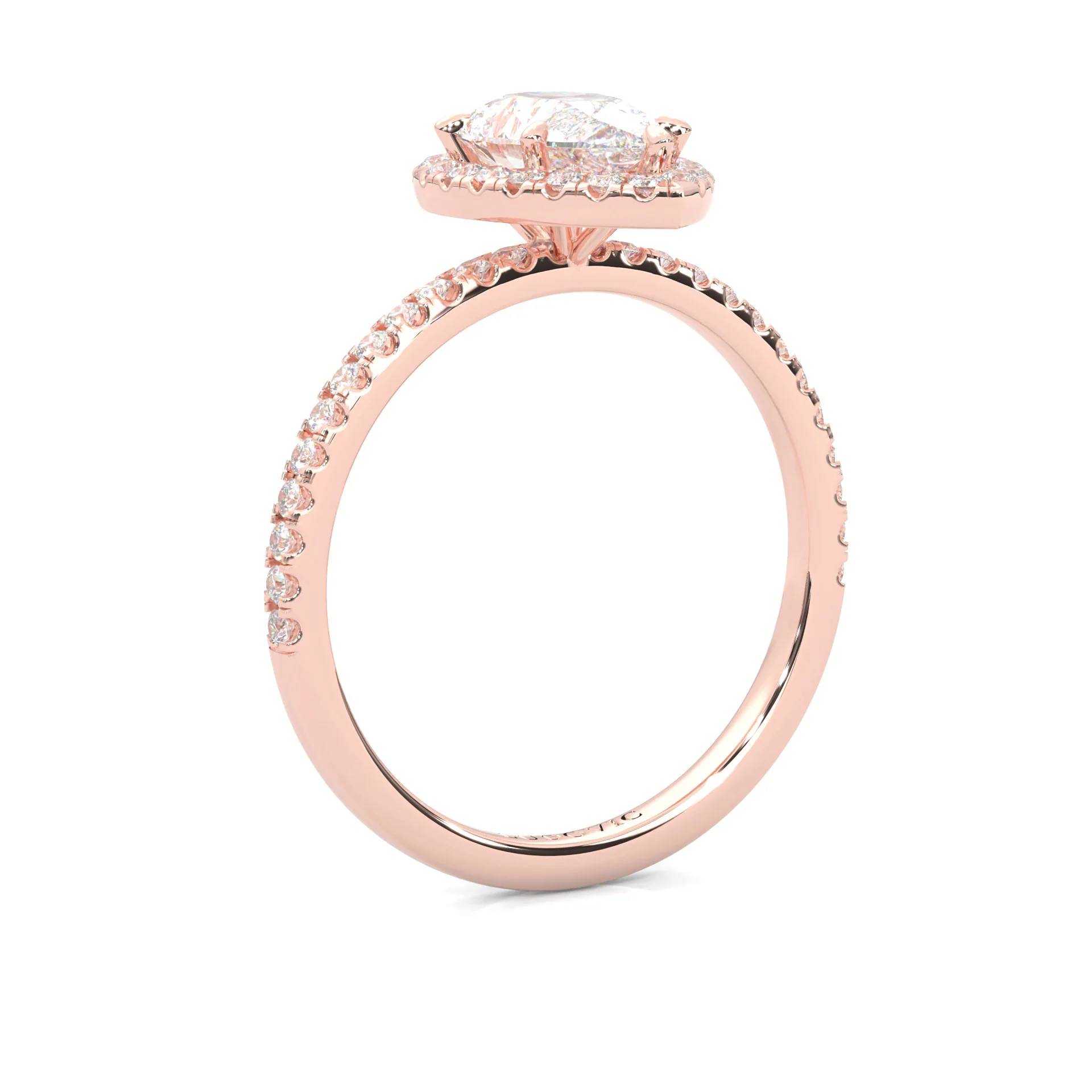 Valora Moissanite Engagement Ring ( Rose Gold 14K ) - Image 6