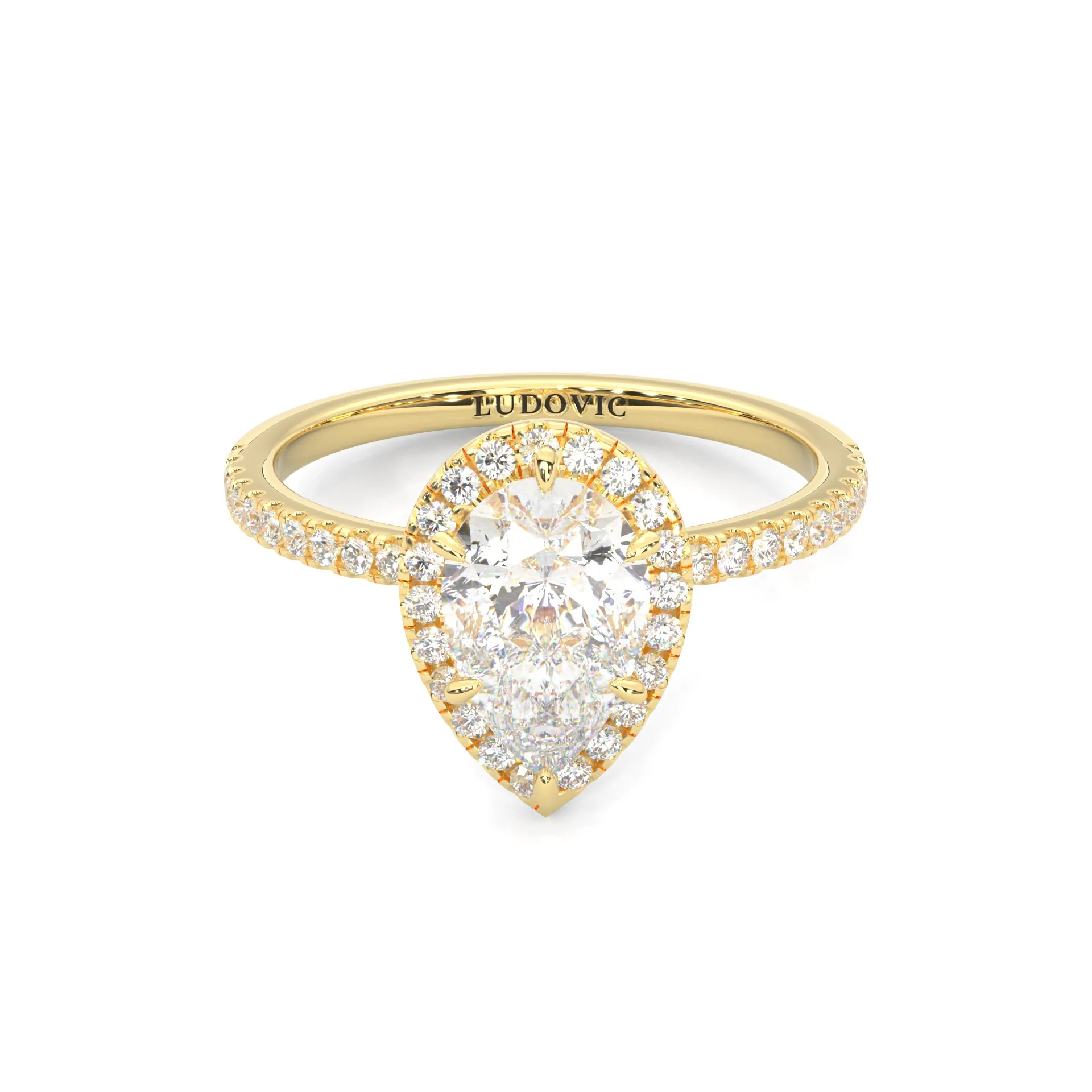 Valora Moissanite Engagement Ring ( Yellow Gold 14K )
