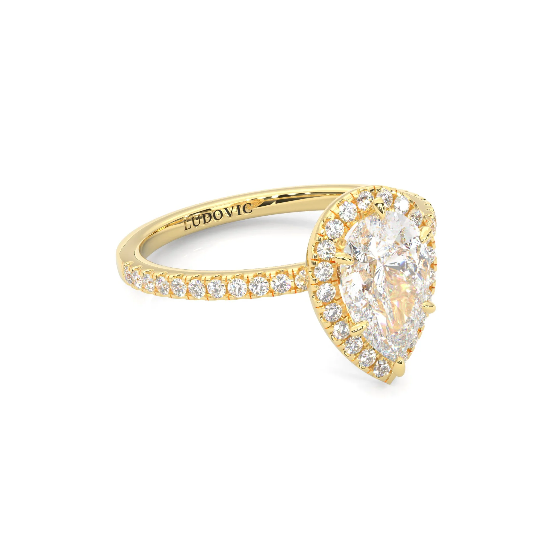 Valora Moissanite Engagement Ring ( Yellow Gold 14K ) - Image 3
