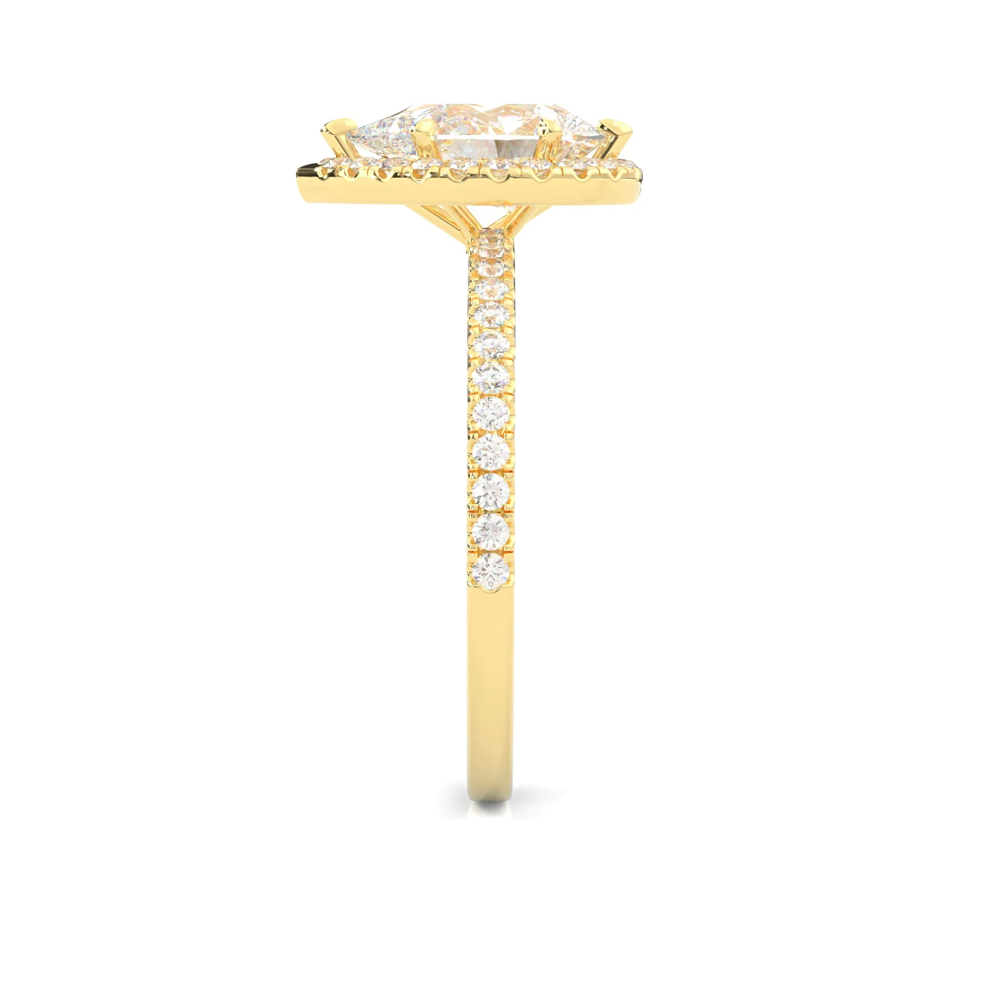 Valora Moissanite Engagement Ring ( Yellow Gold 14K ) - Image 4