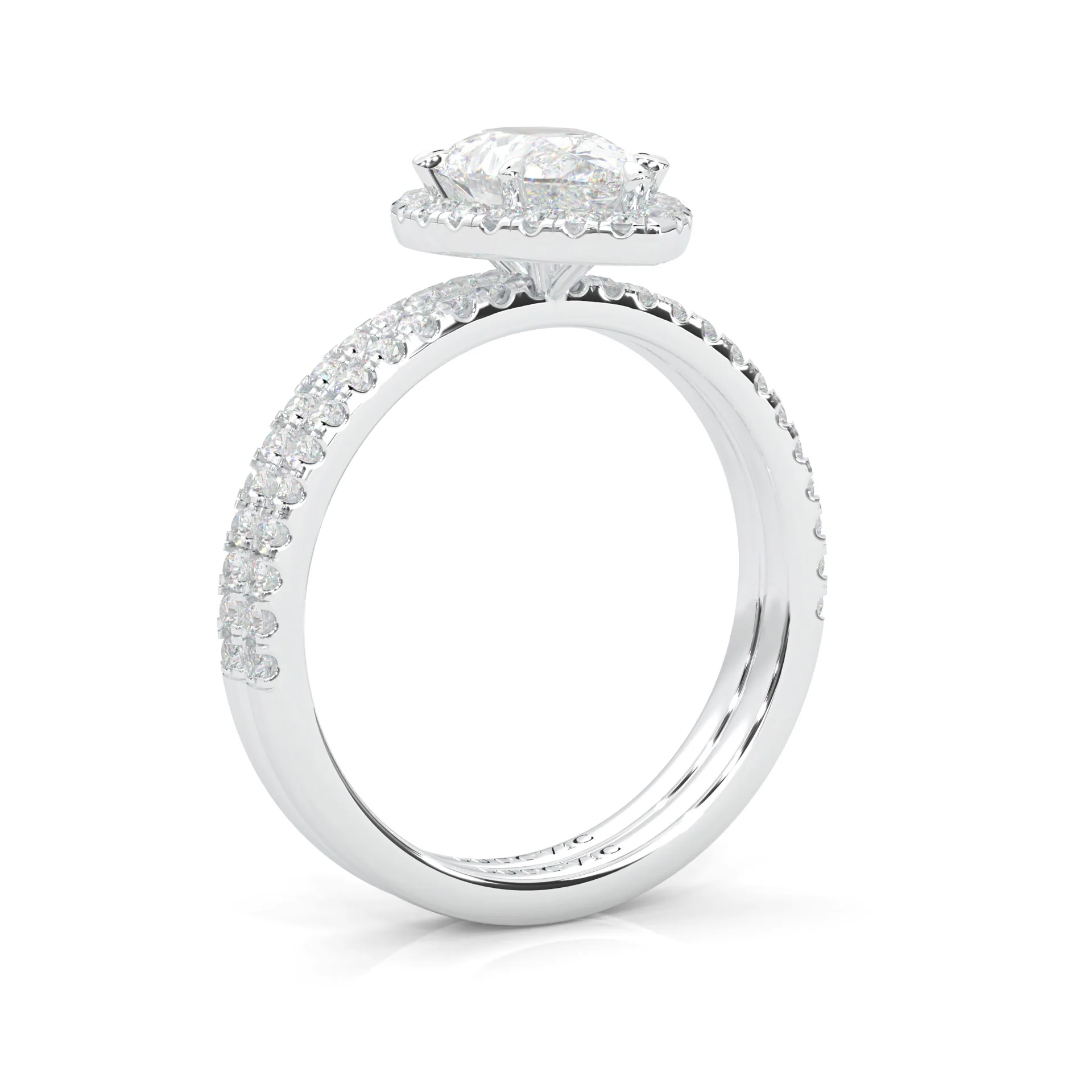 Valora Moissanite Wedding Set (14k Solid Gold) - Image 5