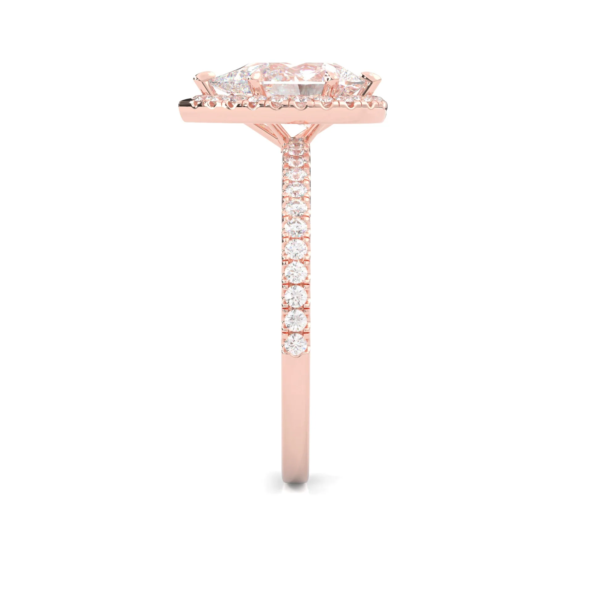 Valora Moissanite Wedding Set (14k Solid Rose Gold) - Image 10