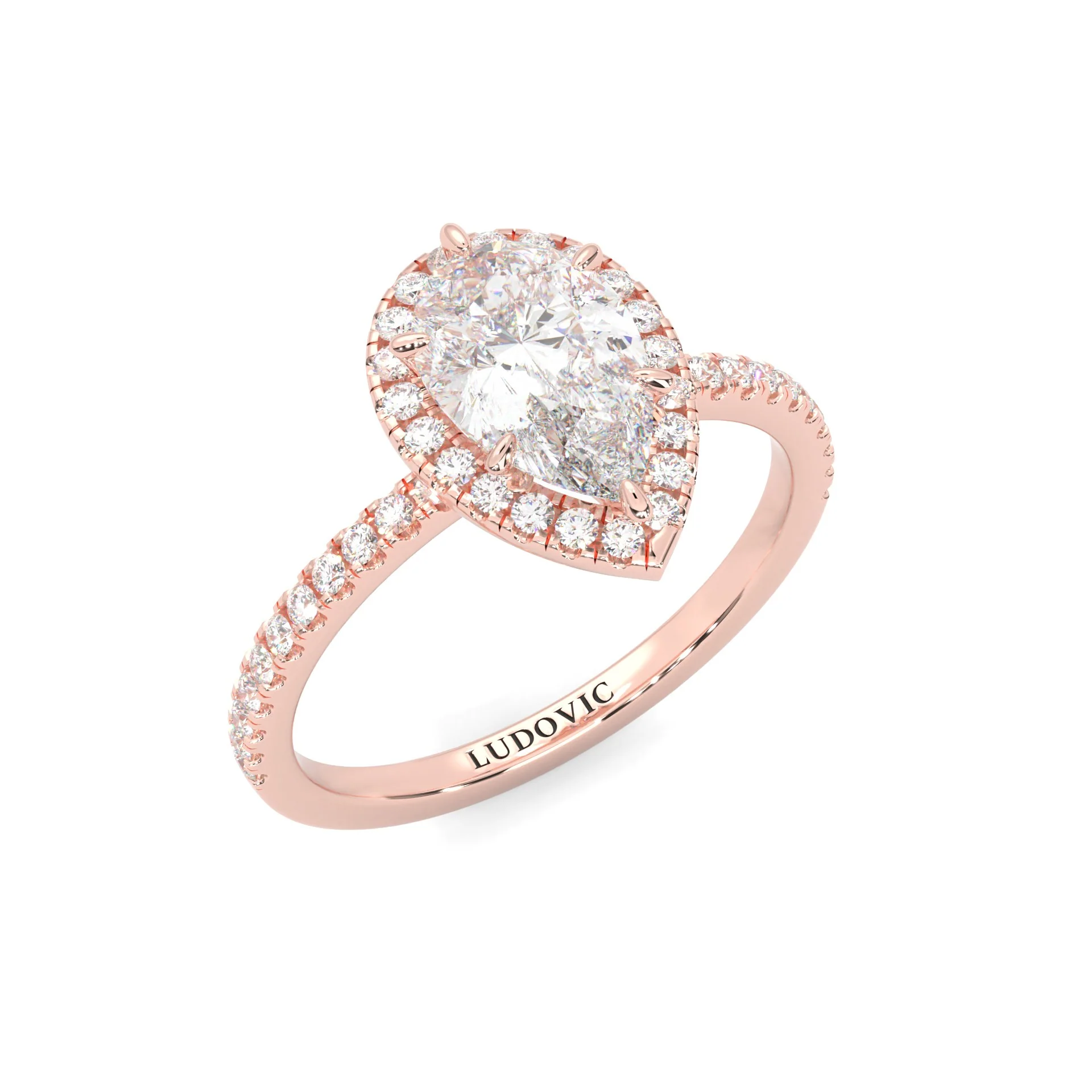 Valora Moissanite Wedding Set (14k Solid Rose Gold) - Image 11