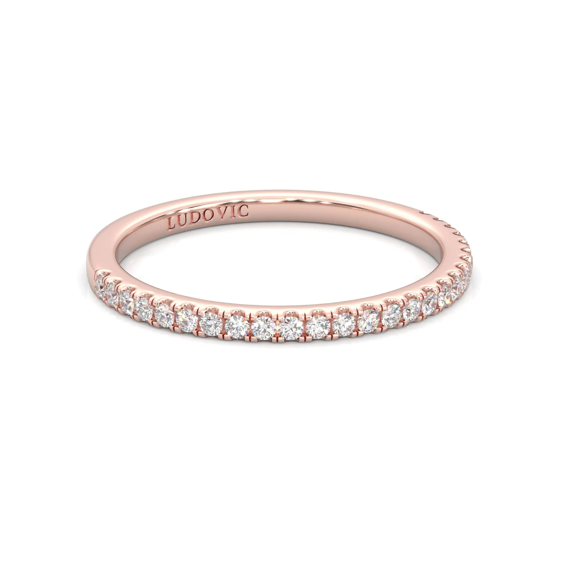Valora Moissanite Wedding Set (14k Solid Rose Gold) - Image 12