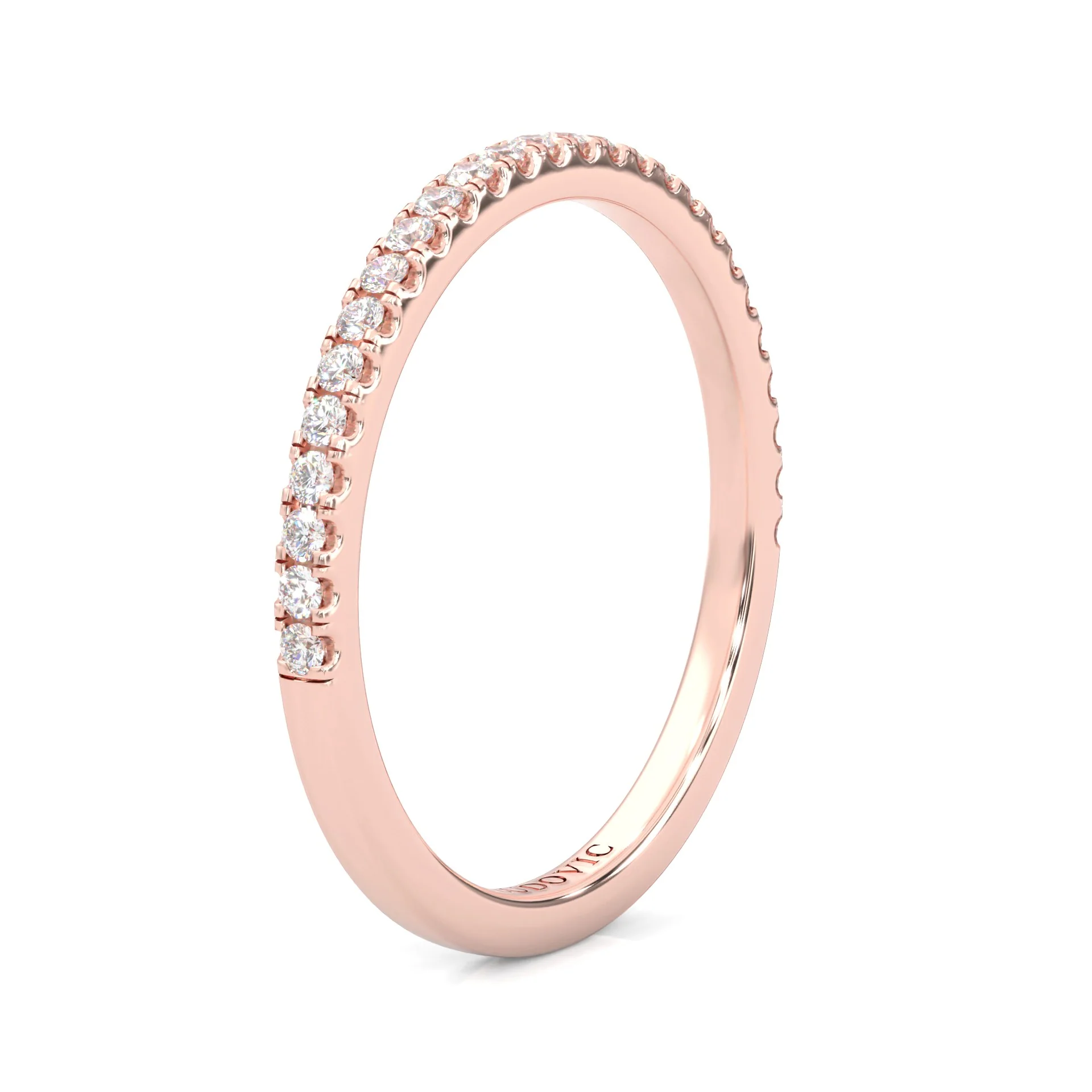 Valora Moissanite Wedding Set (14k Solid Rose Gold) - Image 14