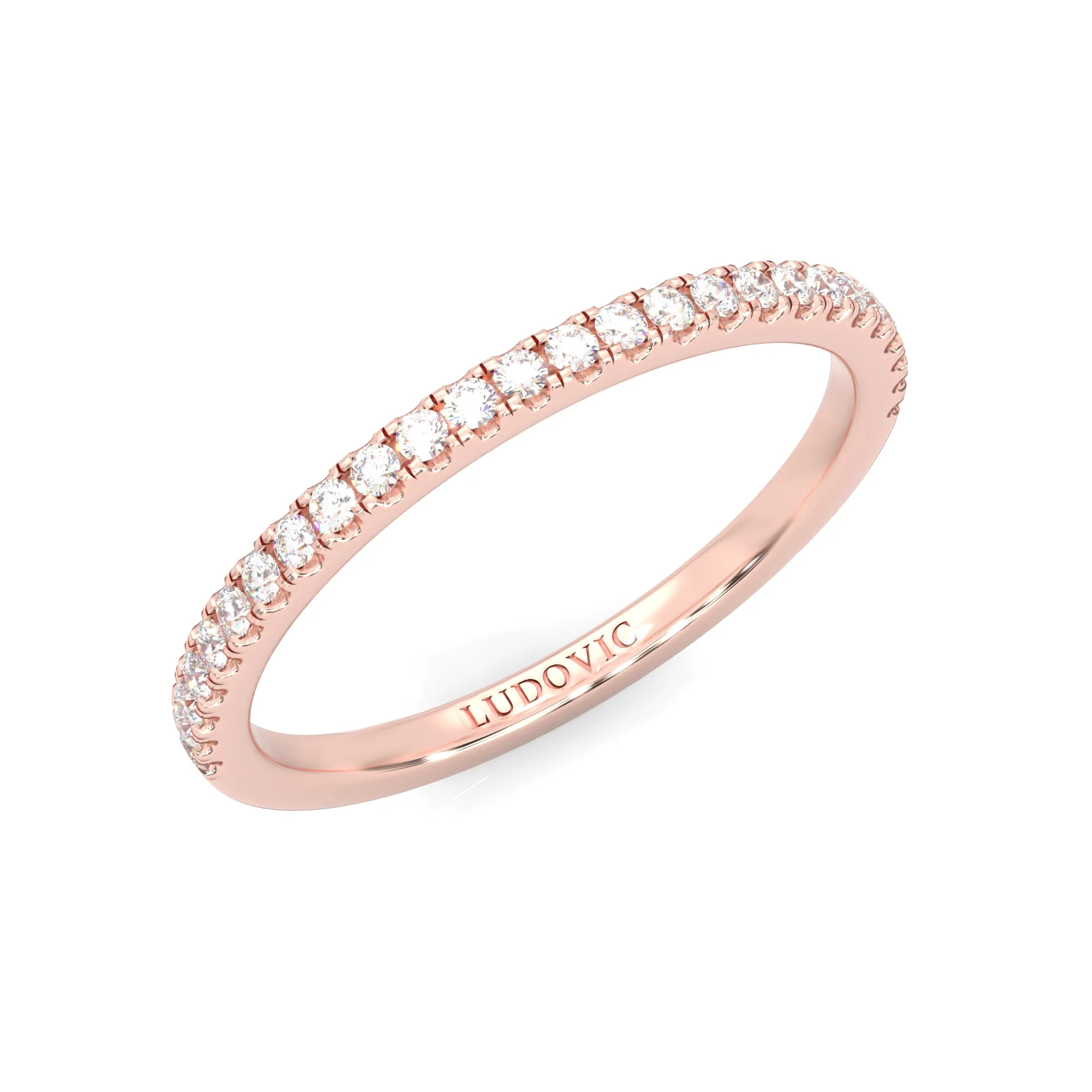 Valora Moissanite Wedding Set (14k Solid Rose Gold) - Image 16