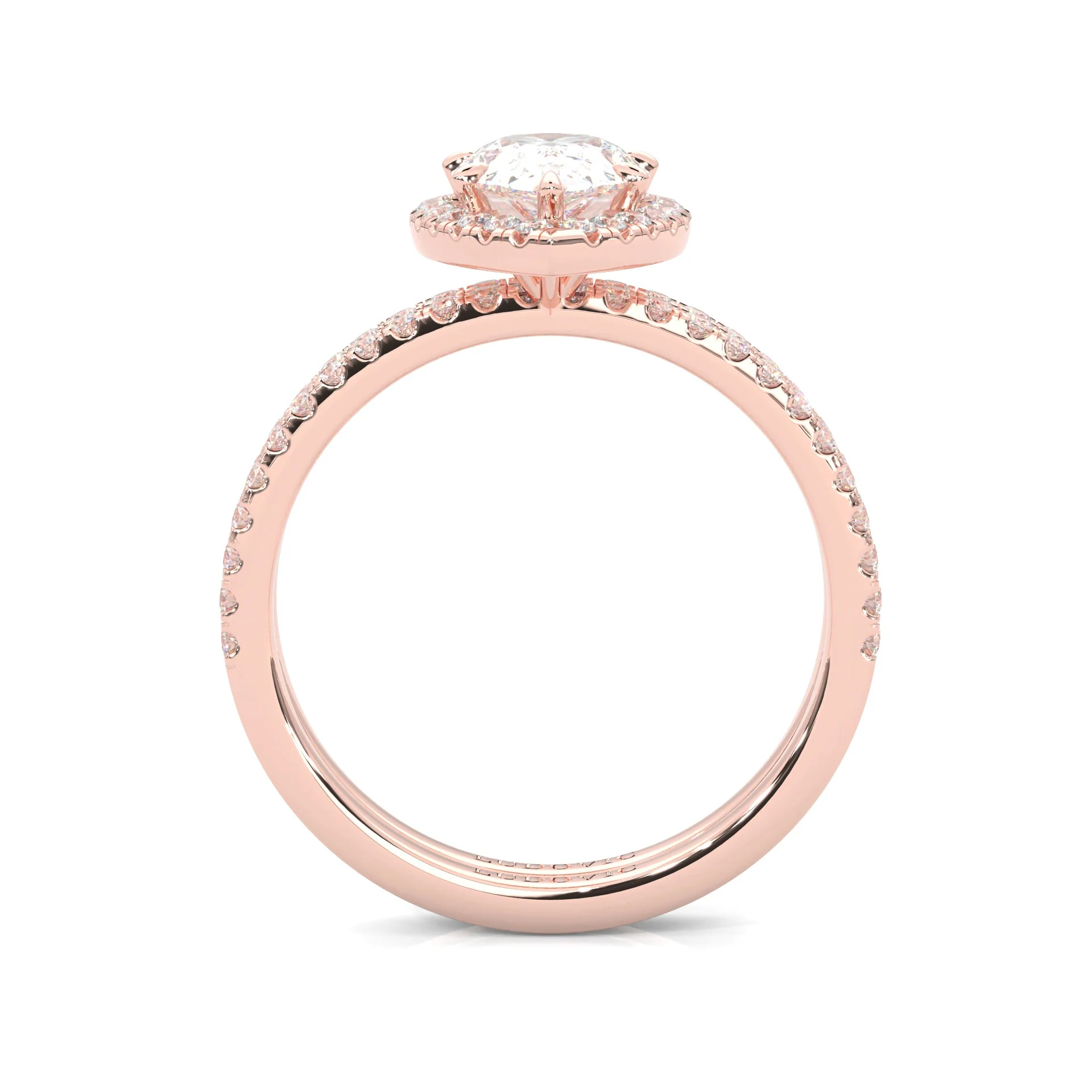 Valora Moissanite Wedding Set (14k Solid Rose Gold) - Image 6