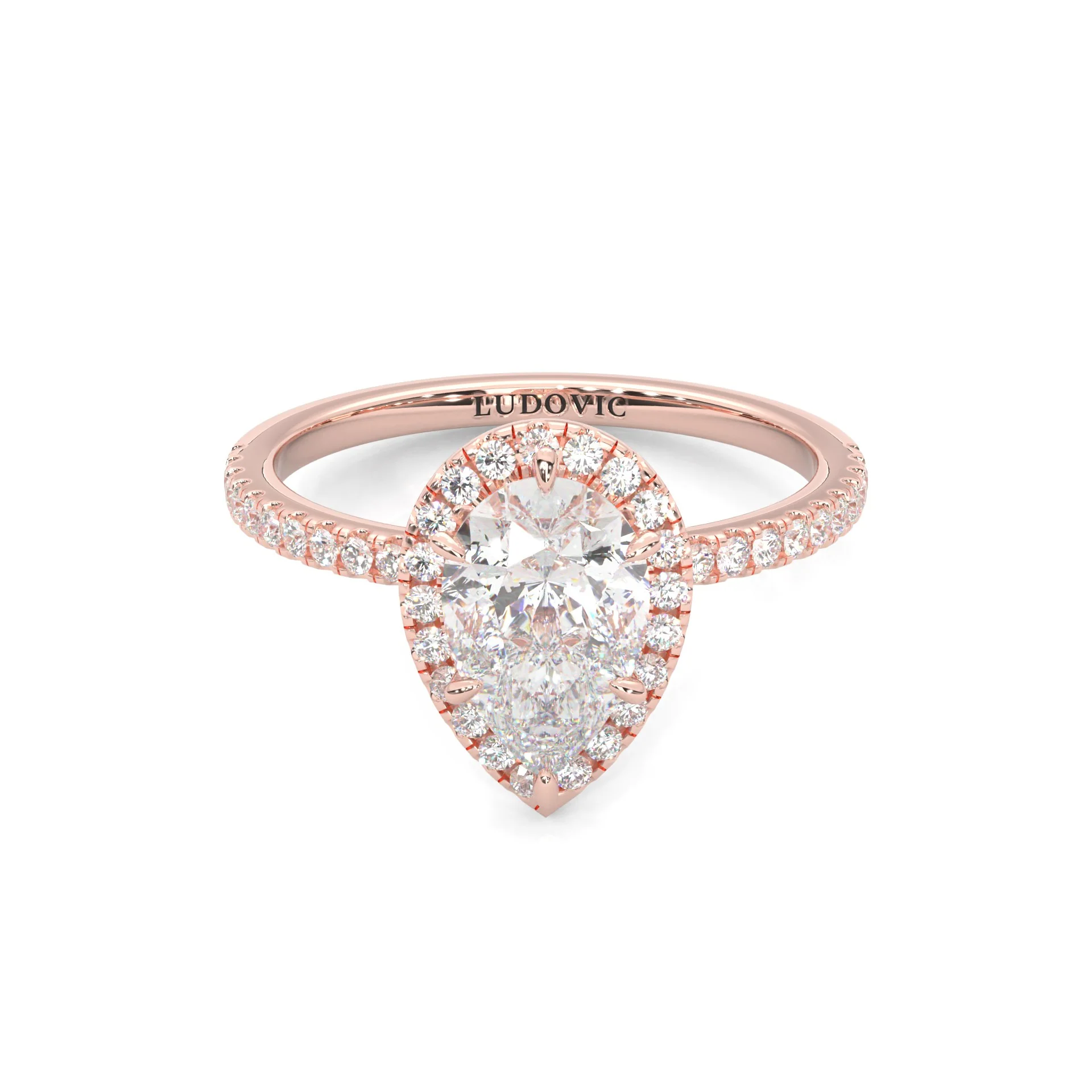 Valora Moissanite Wedding Set (14k Solid Rose Gold) - Image 9