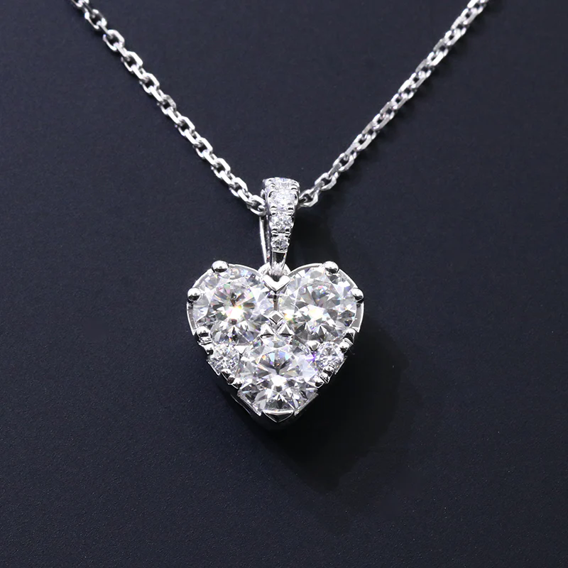 The Honest Song Moissanite Necklace (14k Solid Gold) tw 0.75 ct