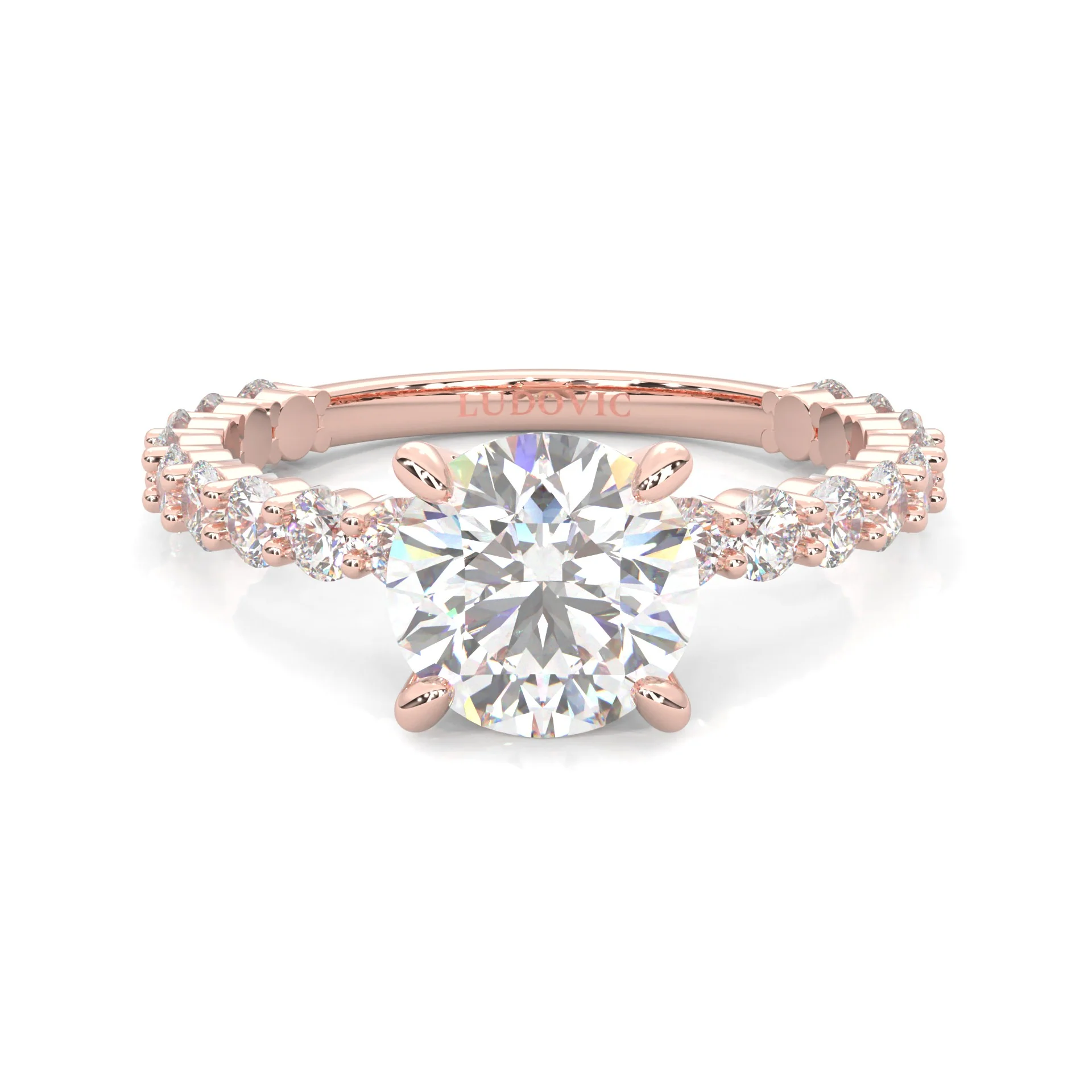 The Impossible Star Moissanite Engagement Ring ( Rose Gold 14K )