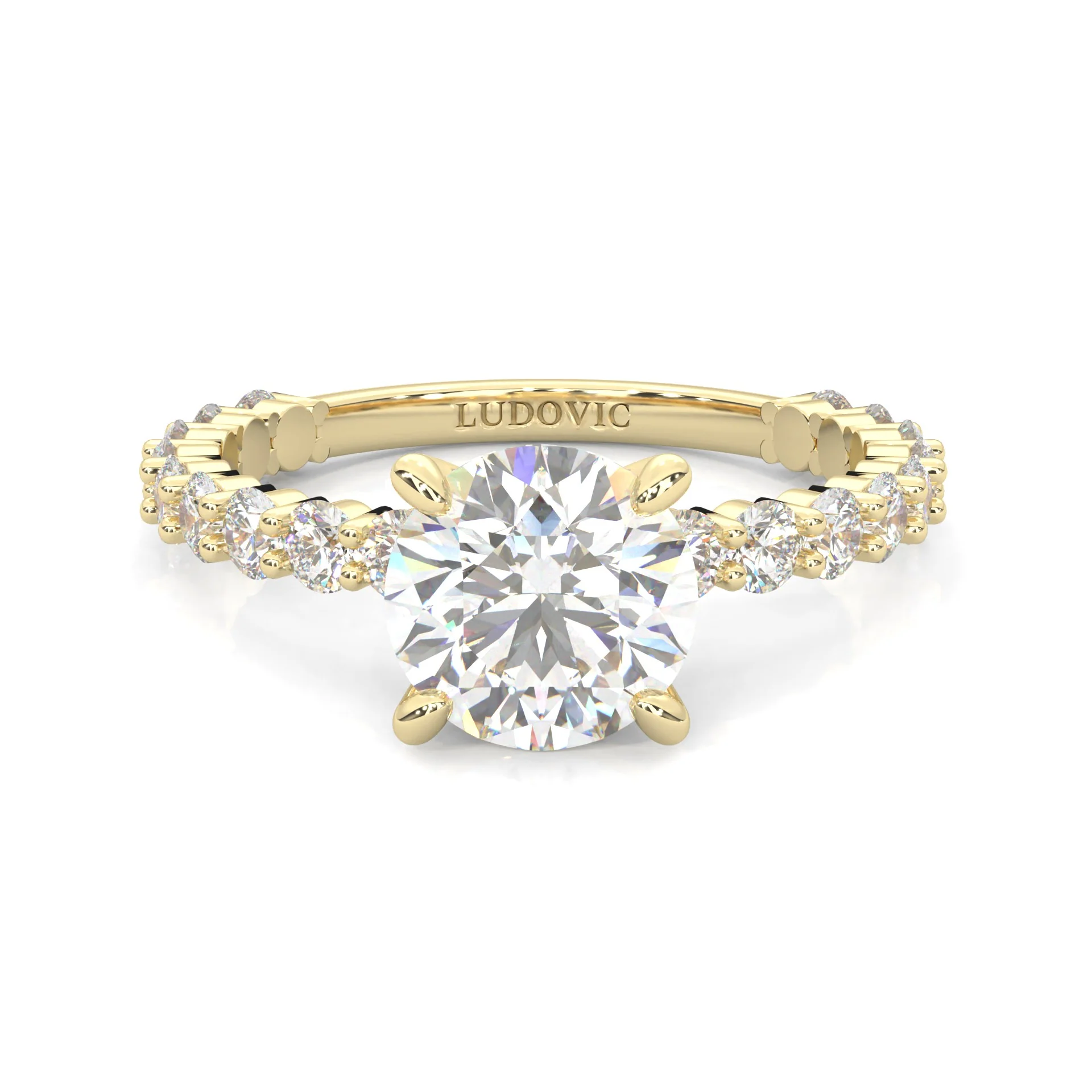 The Impossible Star Moissanite Engagement Ring ( Yellow Gold 14K )