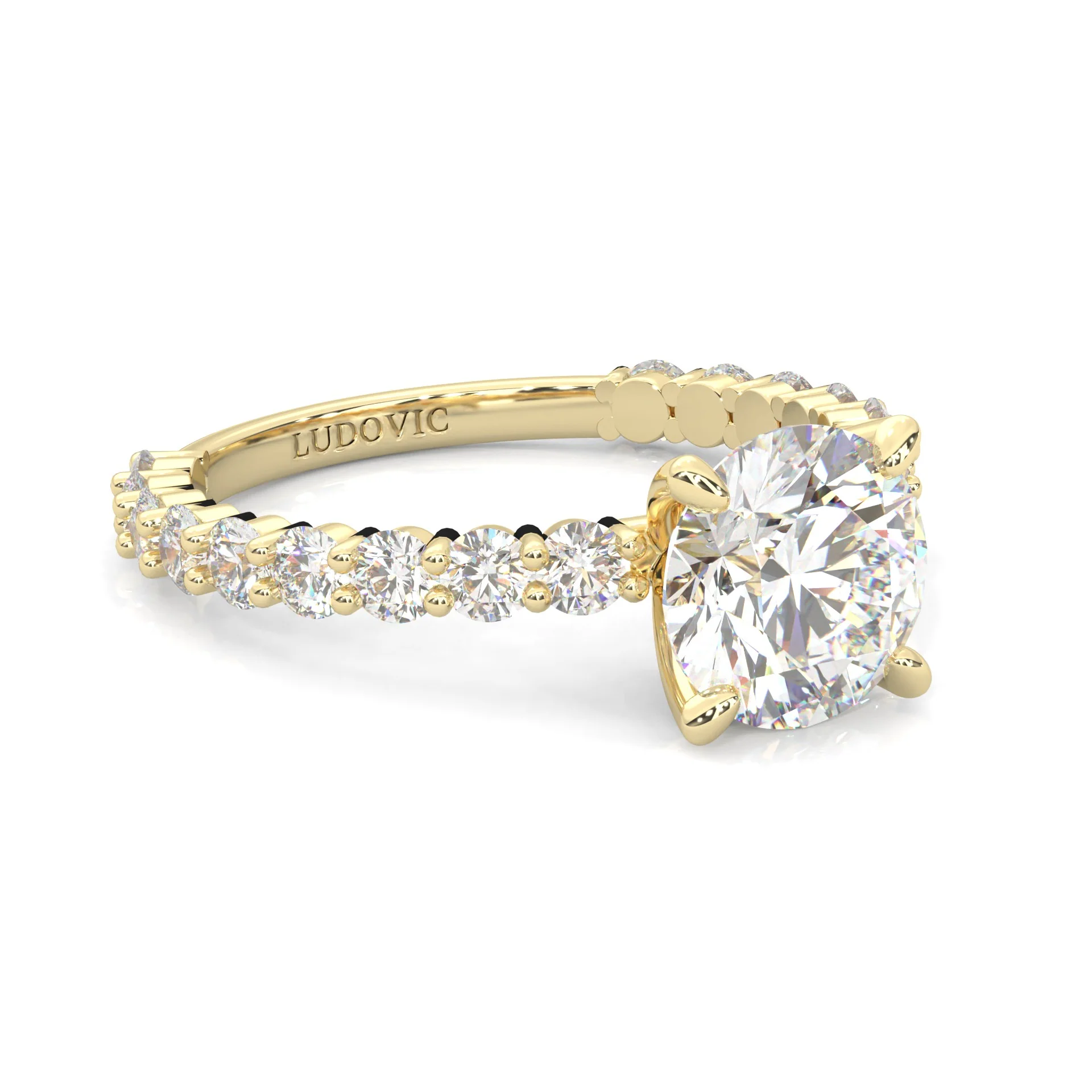 The Impossible Star Moissanite Engagement Ring ( Yellow Gold 14K ) - Image 2