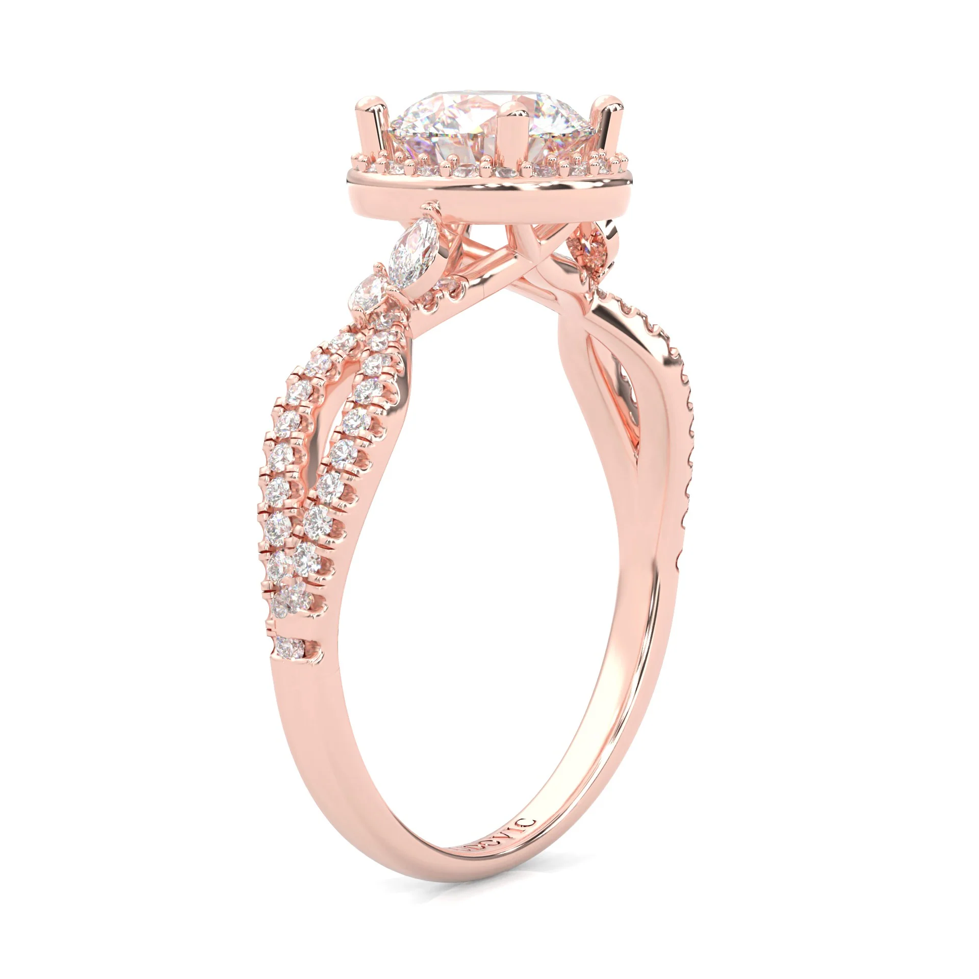 The Loyal Crux Choker Moissanite Engagement Ring ( Rose Gold 14K ) - Image 5