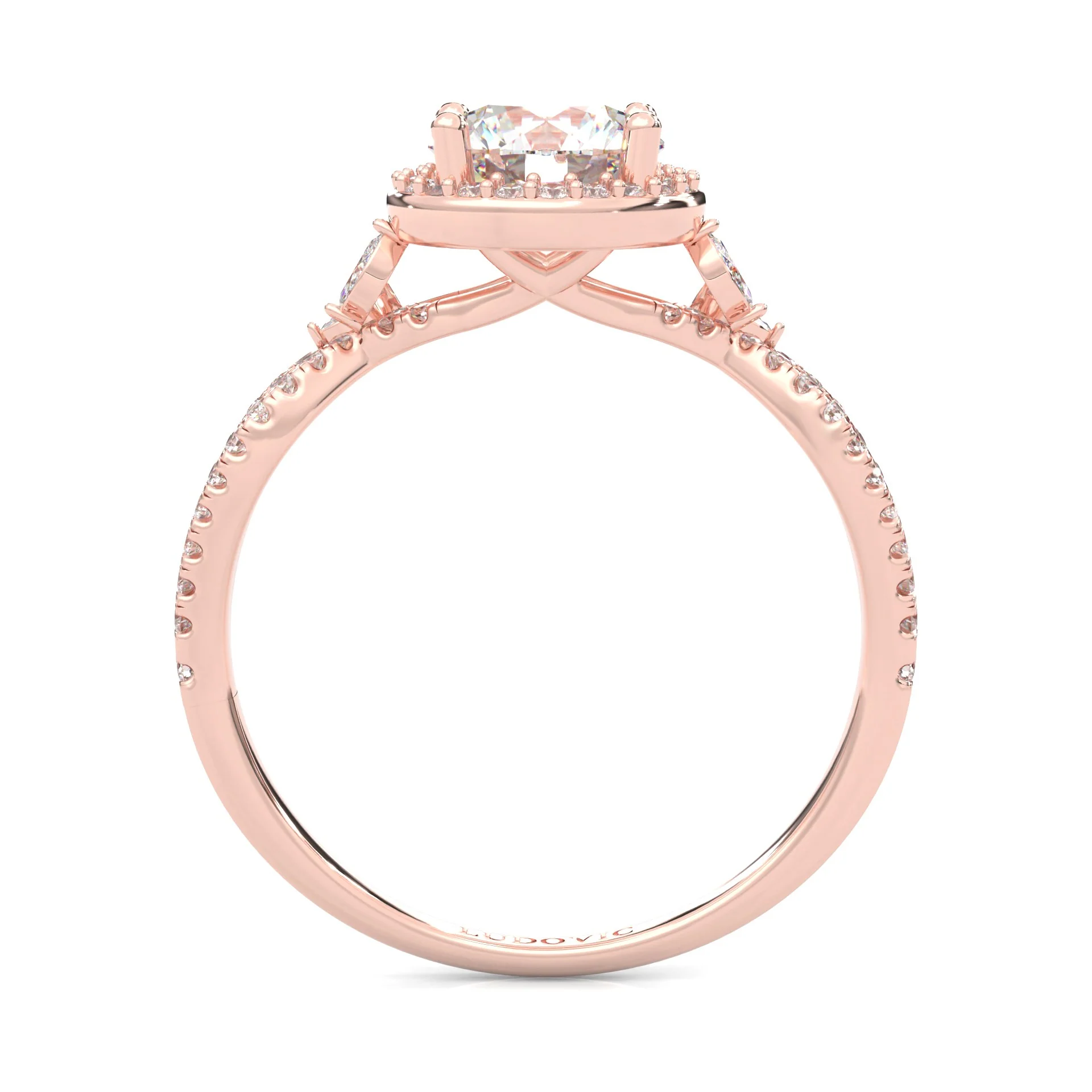 The Loyal Crux Choker Moissanite Engagement Ring ( Rose Gold 14K ) - Image 6