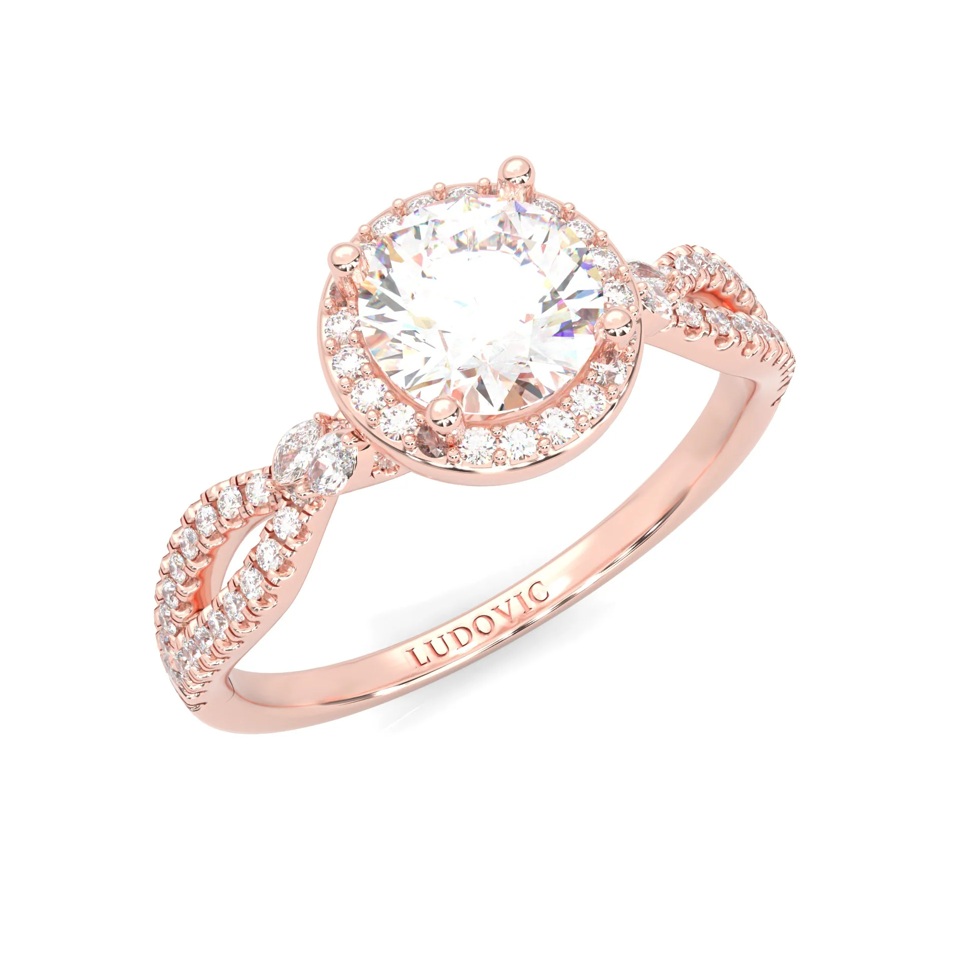 The Loyal Crux Choker Moissanite Engagement Ring ( Rose Gold 14K ) - Image 7