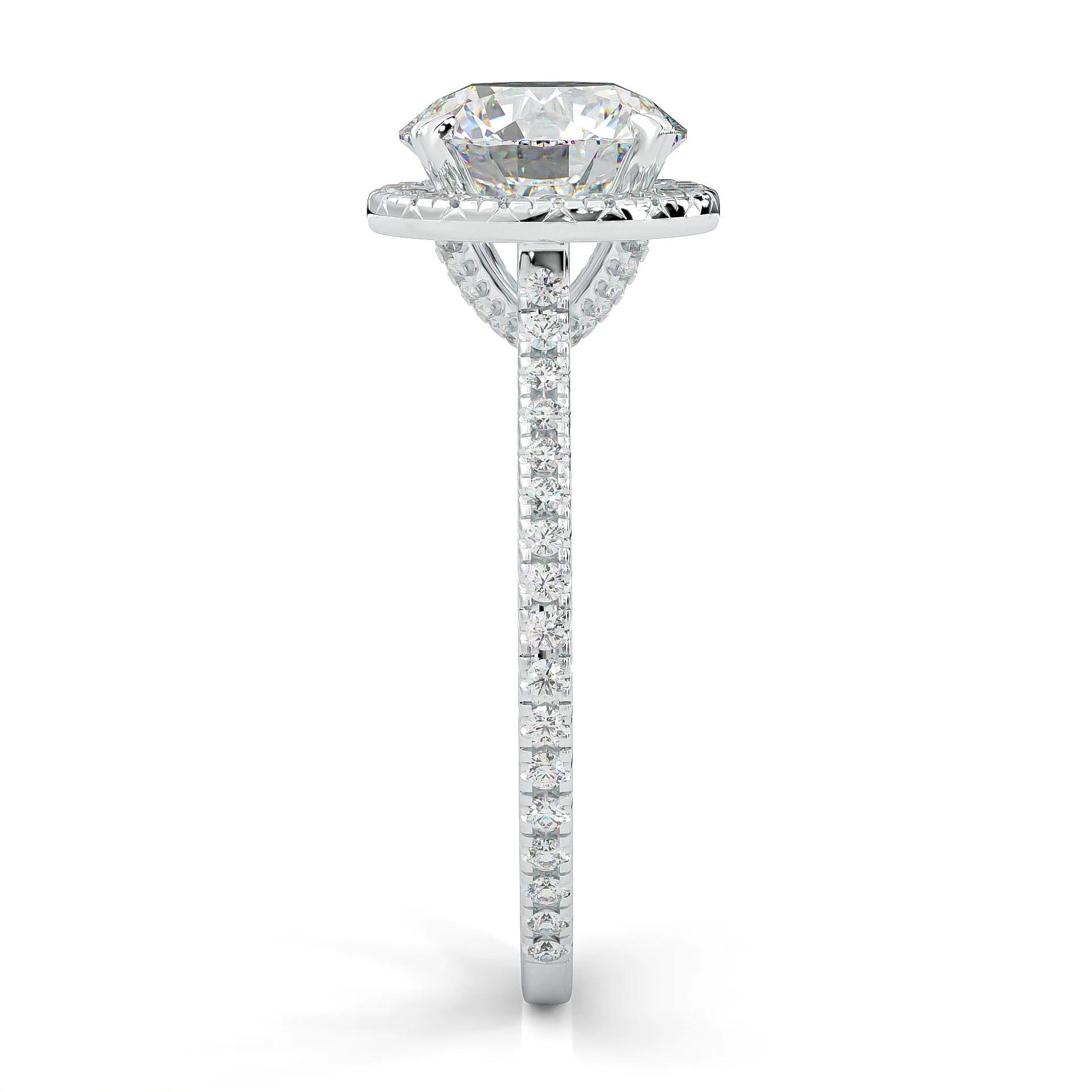 The Luminous Halo Moissanite Engagement Ring (14k Solid Gold) - Image 6